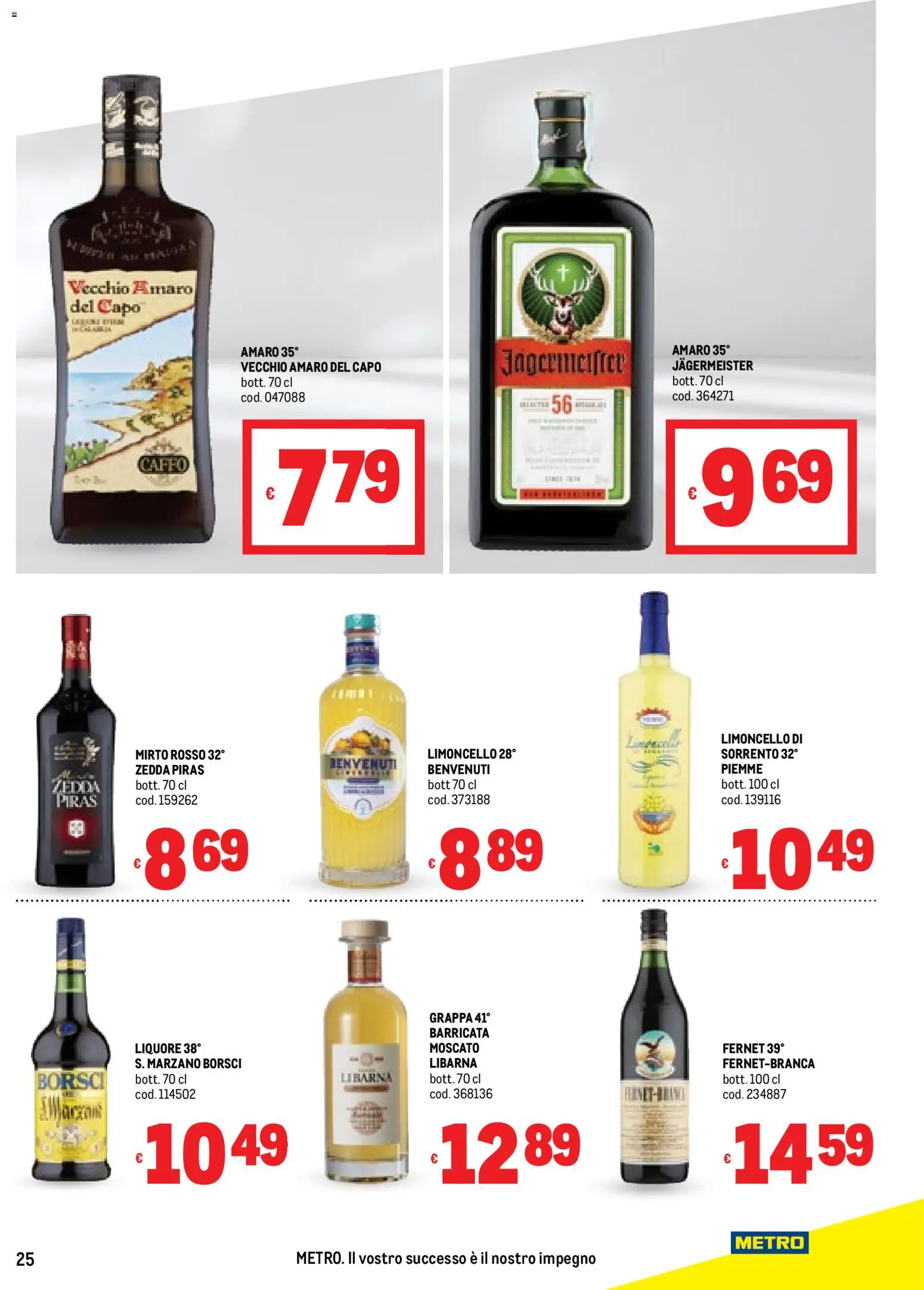 Volantino Metro del 22.01.2026 | Pagina: 25 | Prodotti: Limoncello, Liquore, Grappa, Amaro