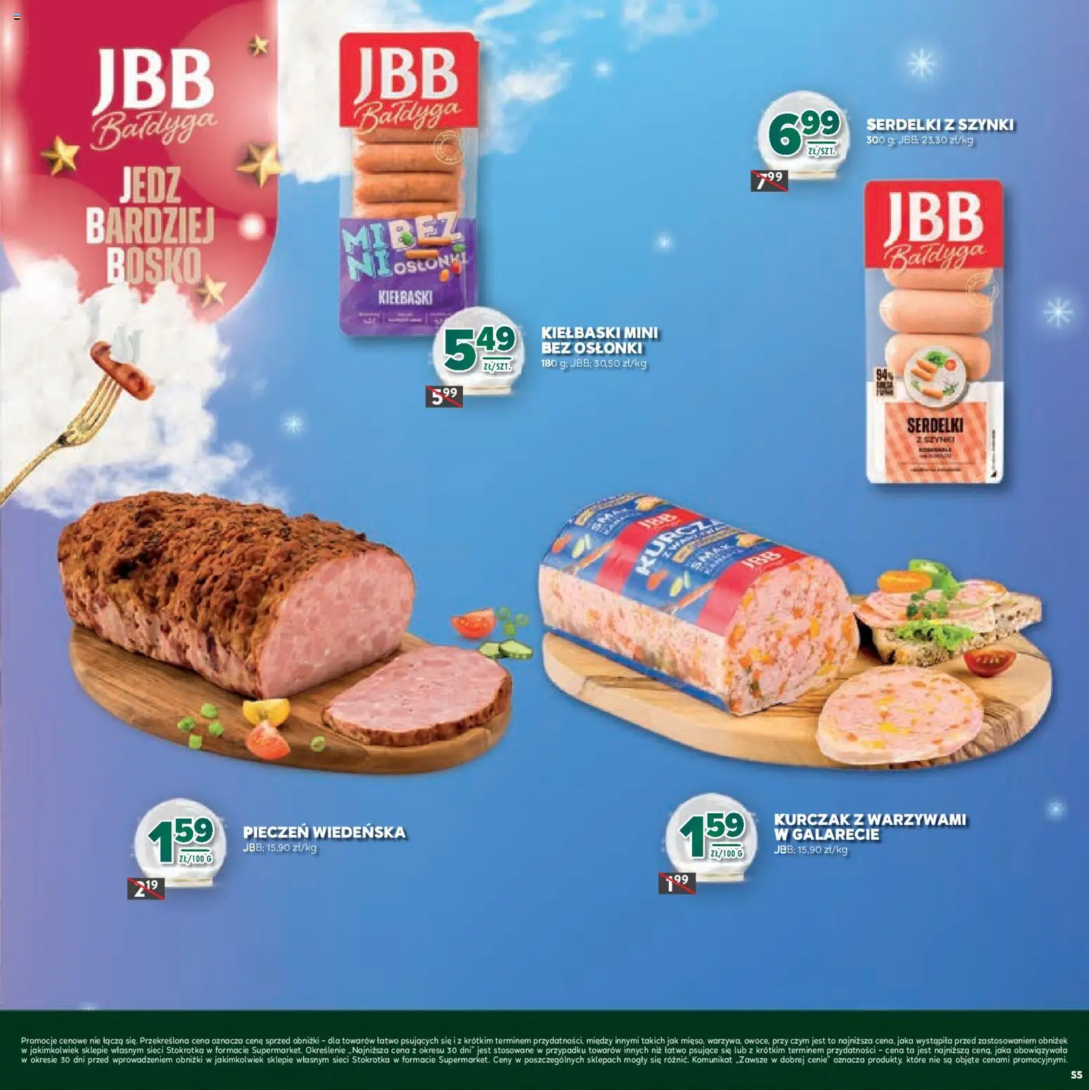 Stokrotka Gazetka - Boże Narodzenie od 11.12.2025 | Strona: 55 | Produkty: Kurczak, Stokrotka, Kiełbaski