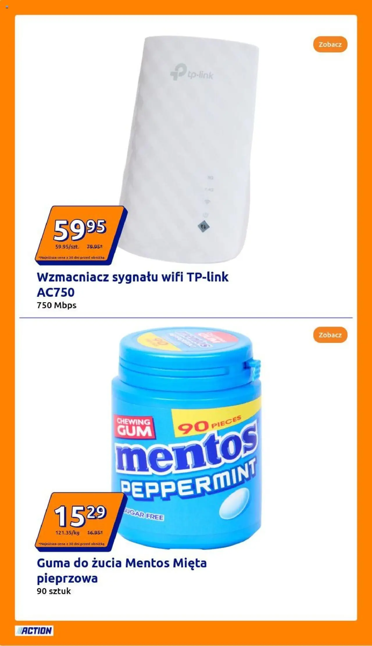 Action Gazetka od 13.08.2025 | Strona: 4 | Produkty: Mięta, Guma do żucia