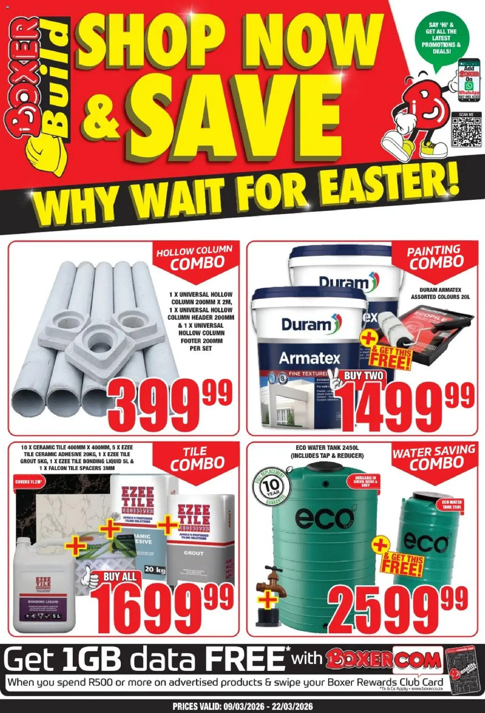New Boxer catalogue – valid from 09.03.2026 | Page: 1 | Products: Data, Tank, Adhesive, Water