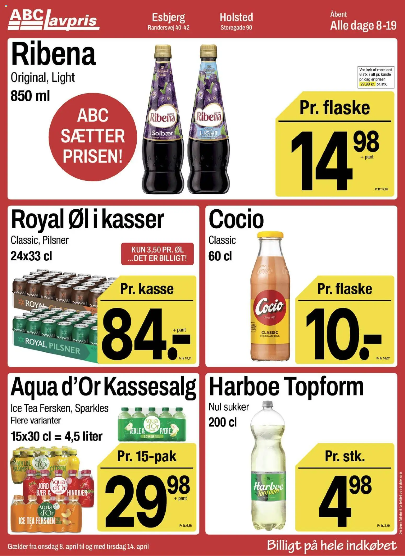 Abc Lavpris tilbudsavis – gyldig fra 08.04.2026 | Side: 7 | Produkter: Øl, Hindbær, Solbær, Sukker