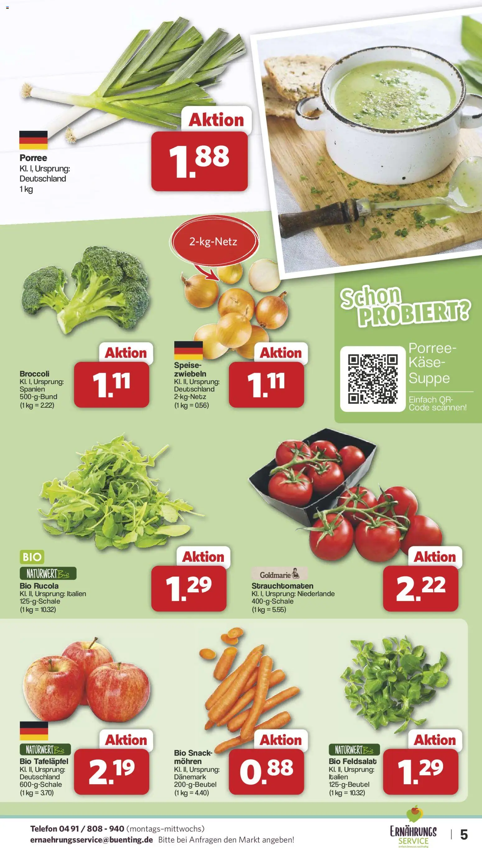 Famila Nordwest Prospekt 	 – gültig ab 16.02.2026 | Seite: 5 | Produkte: Käse, Mohren, Zwiebeln, Telefon