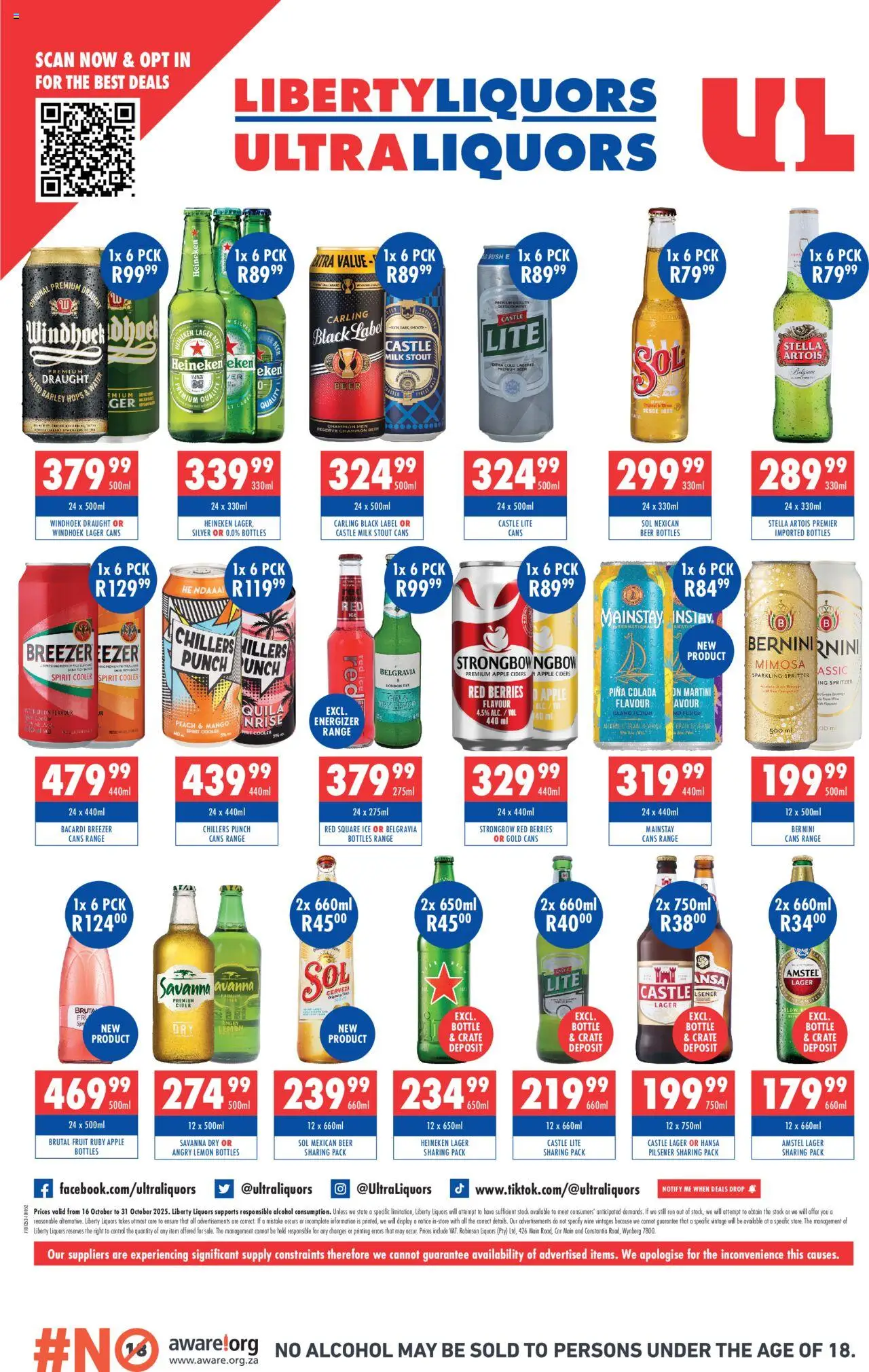 New Ultra Liquors catalogue – valid from 16.10.2025 | Page: 4 | Products: Crate, Stock, Fruit, Lemon