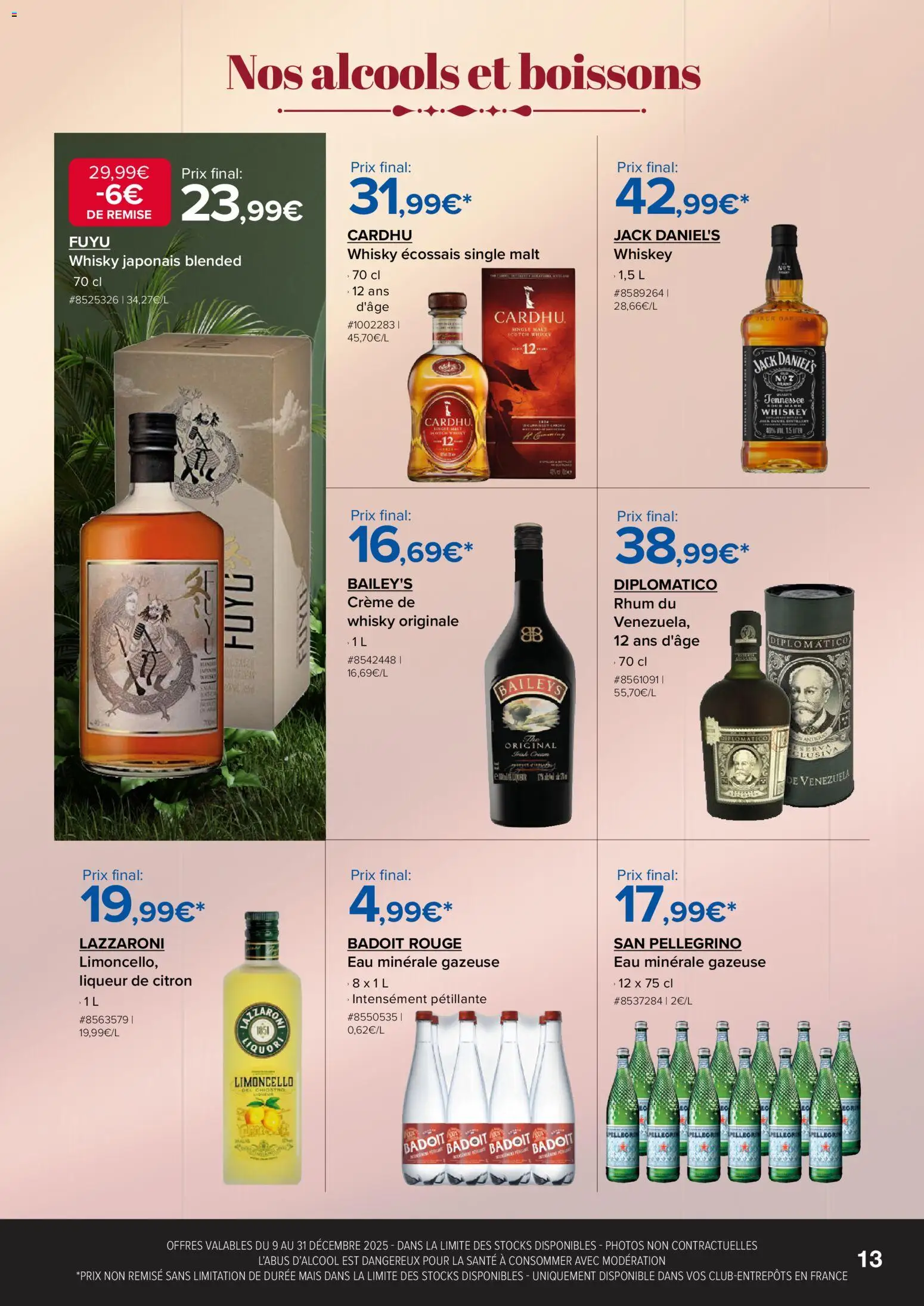 {H1} | Page: 13 | Produits: Mais, Alcools, Rhum, Limoncello
