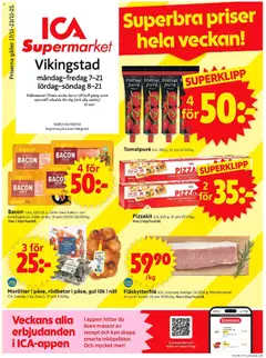 ICA Supermarket - Vikingstad - Förhandsvisning av reklamblad från butik ICA Supermarket aktuell från 17.11.2025