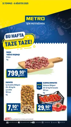 31.07.2025 tarihinden itibaren geçerli olan Metro kataloğu önizlemesi