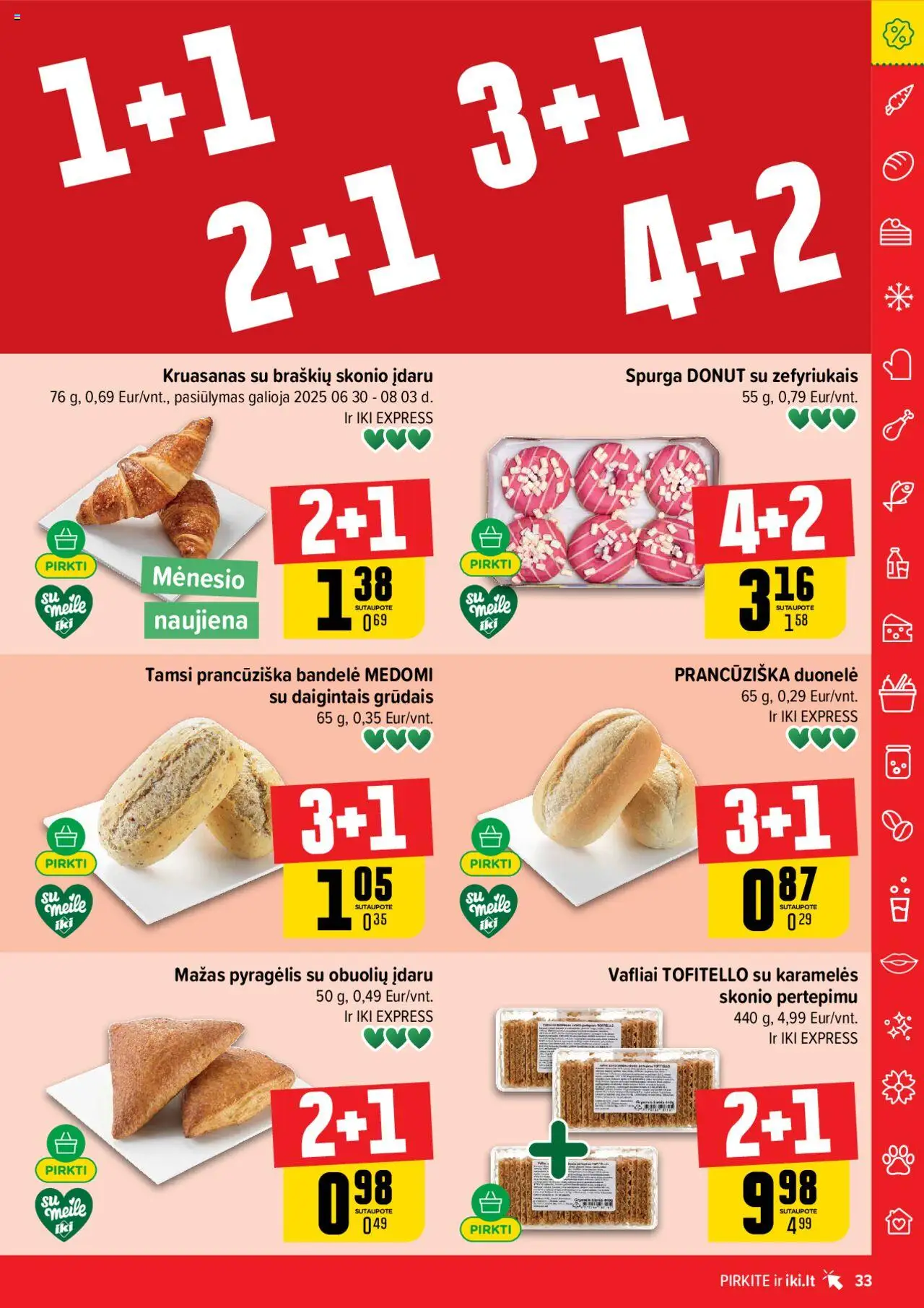 IKI leidinys│galioja nuo 14.07.2025 | Puslapis: 33 | Prekių: Spurga, Bandelė, Vafliai