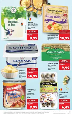 Ofertele Kaufland valabile de la 15.04.2026 | Pagină: 23 | Produse: Cașcaval, Kalem ucu, Lapte, Unt