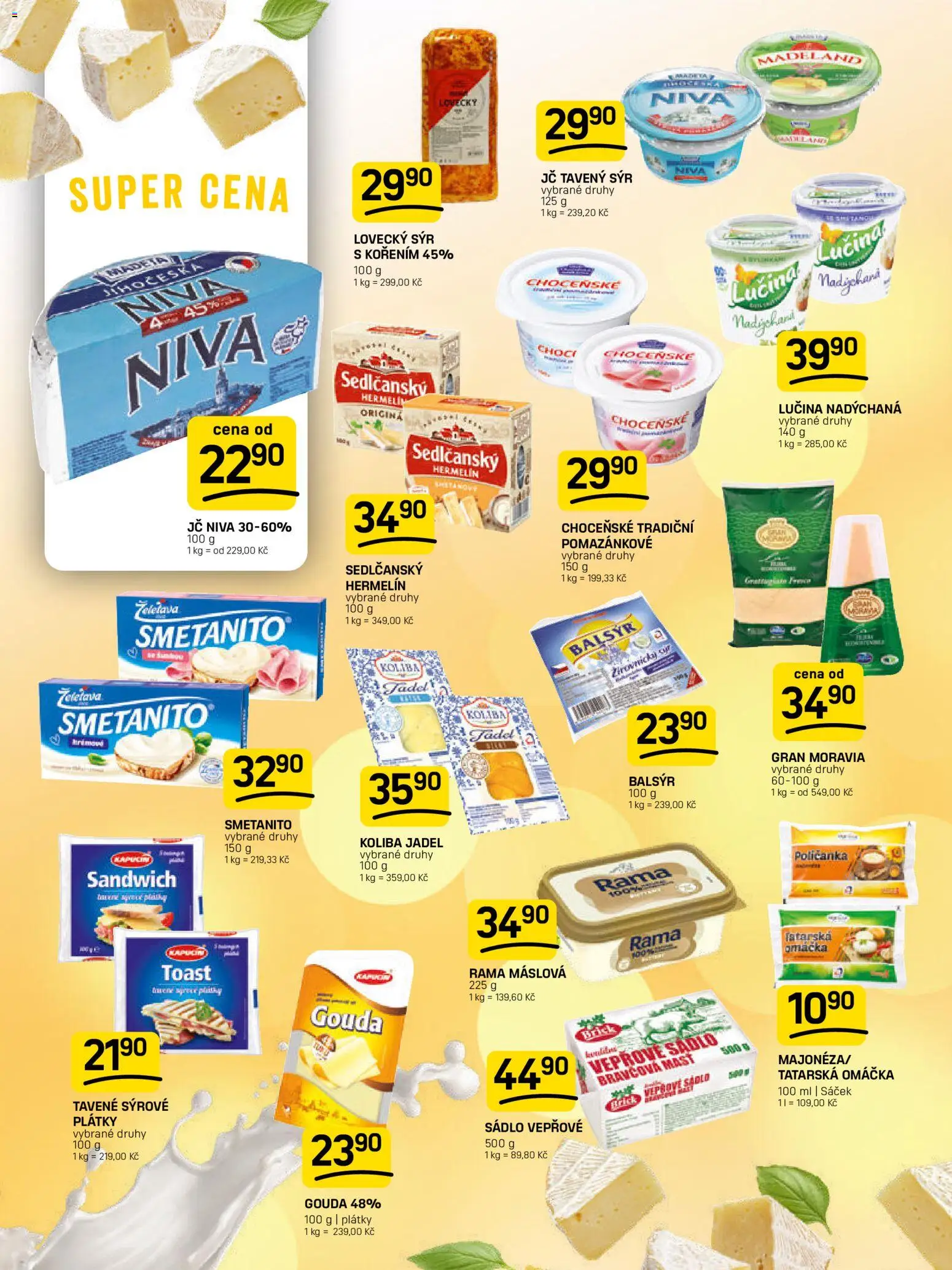 Flop leták od 28.01.2026 | Strana: 4 | Produkty: Sádlo, Tavený sýr, Hermelín, Niva