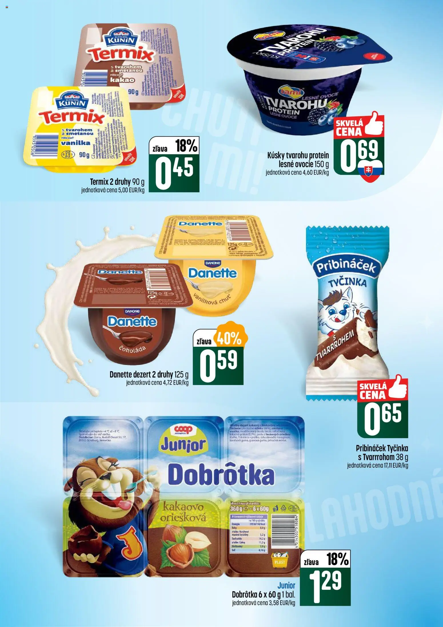 Nové COOP Jednota akcie – leták je platný od 08.01.2026 | Strana: 27 | Produkty: Protein, Čokoláda, Kakao, Ovocie