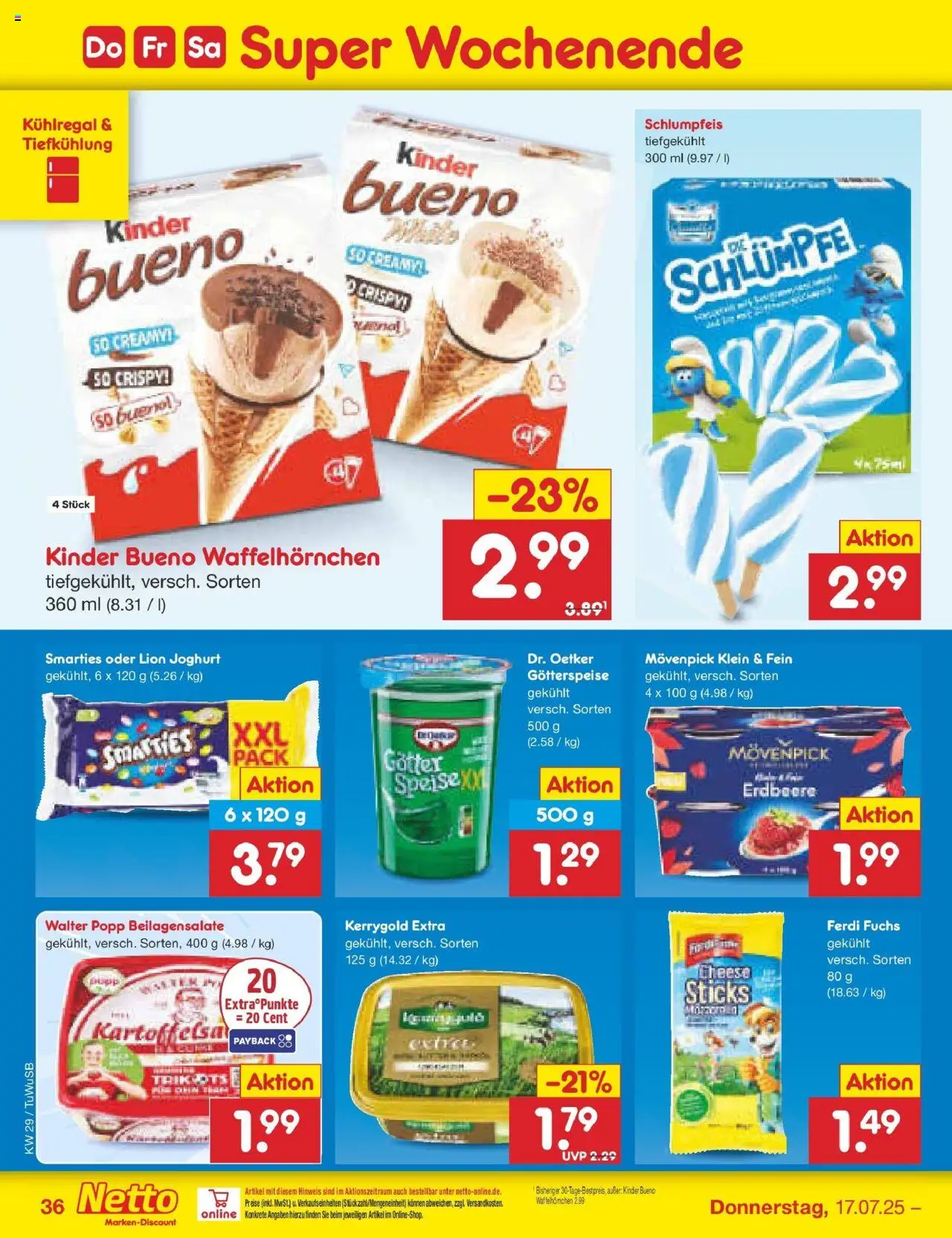 Netto Marken-Discount prospekt Calw-Stammheim	 - gültig ab dem 13.07.2025 | Seite: 56 | Produkte: Butter, Joghurt, Smarties, Kinder bueno