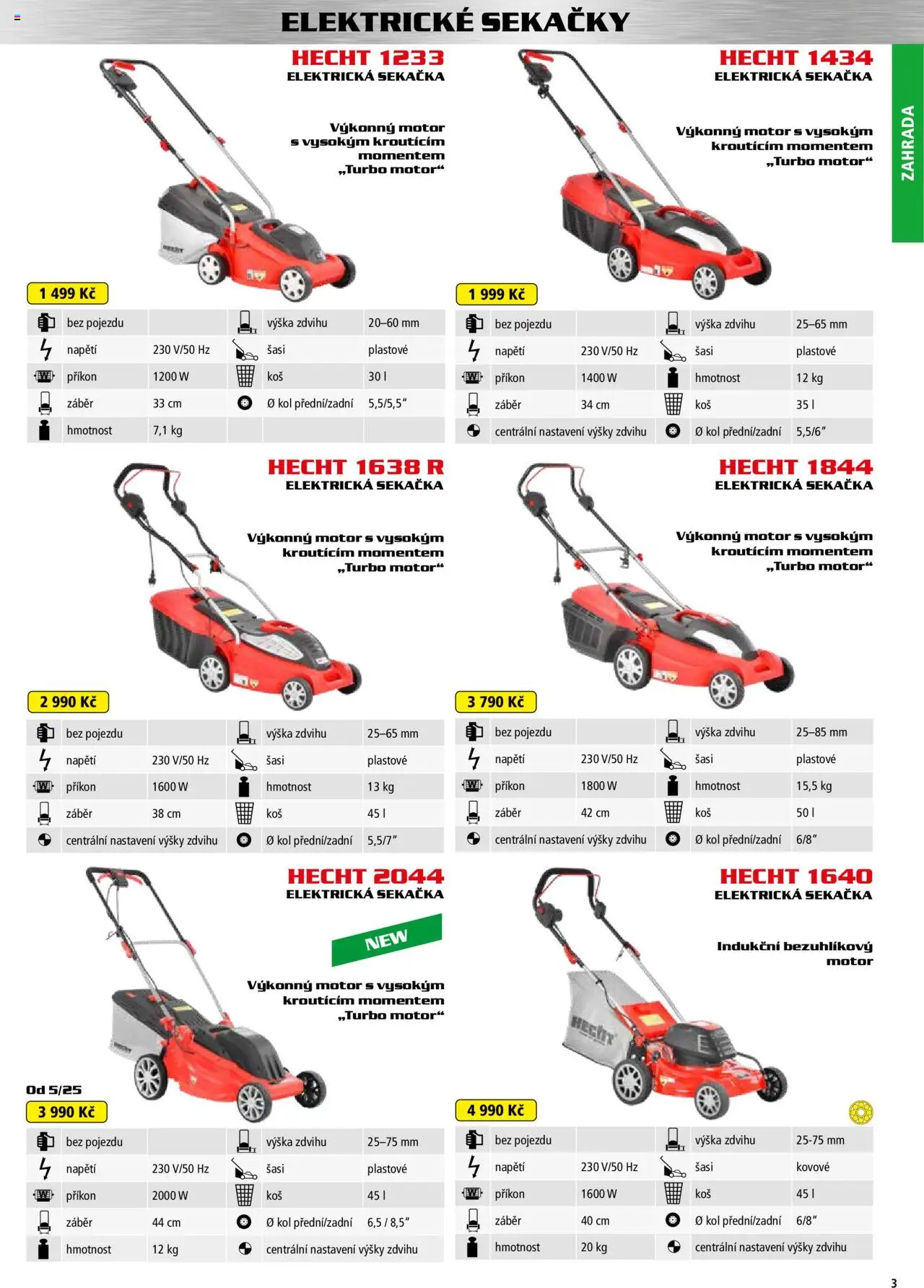 Hecht katalog - Jaro-léto 2025 od 22.04.2025 | Strana: 3 | Produkty: Zahrada, Hecht, Elektrická sekačka, Koš