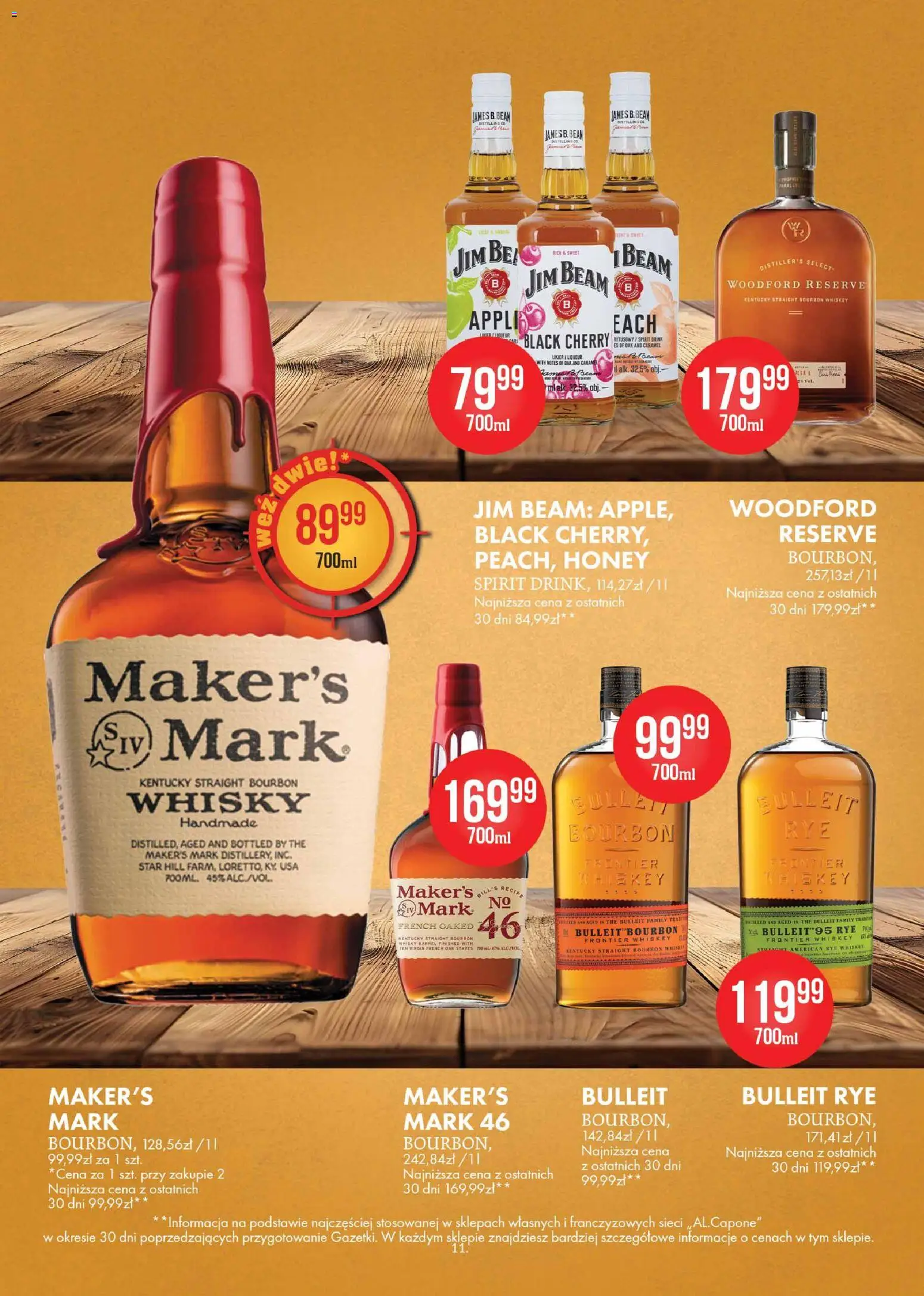 Al.Capone gazetka od 13.04.2026 | Strona: 11 | Produkty: Bourbon, Jim Beam, Whisky