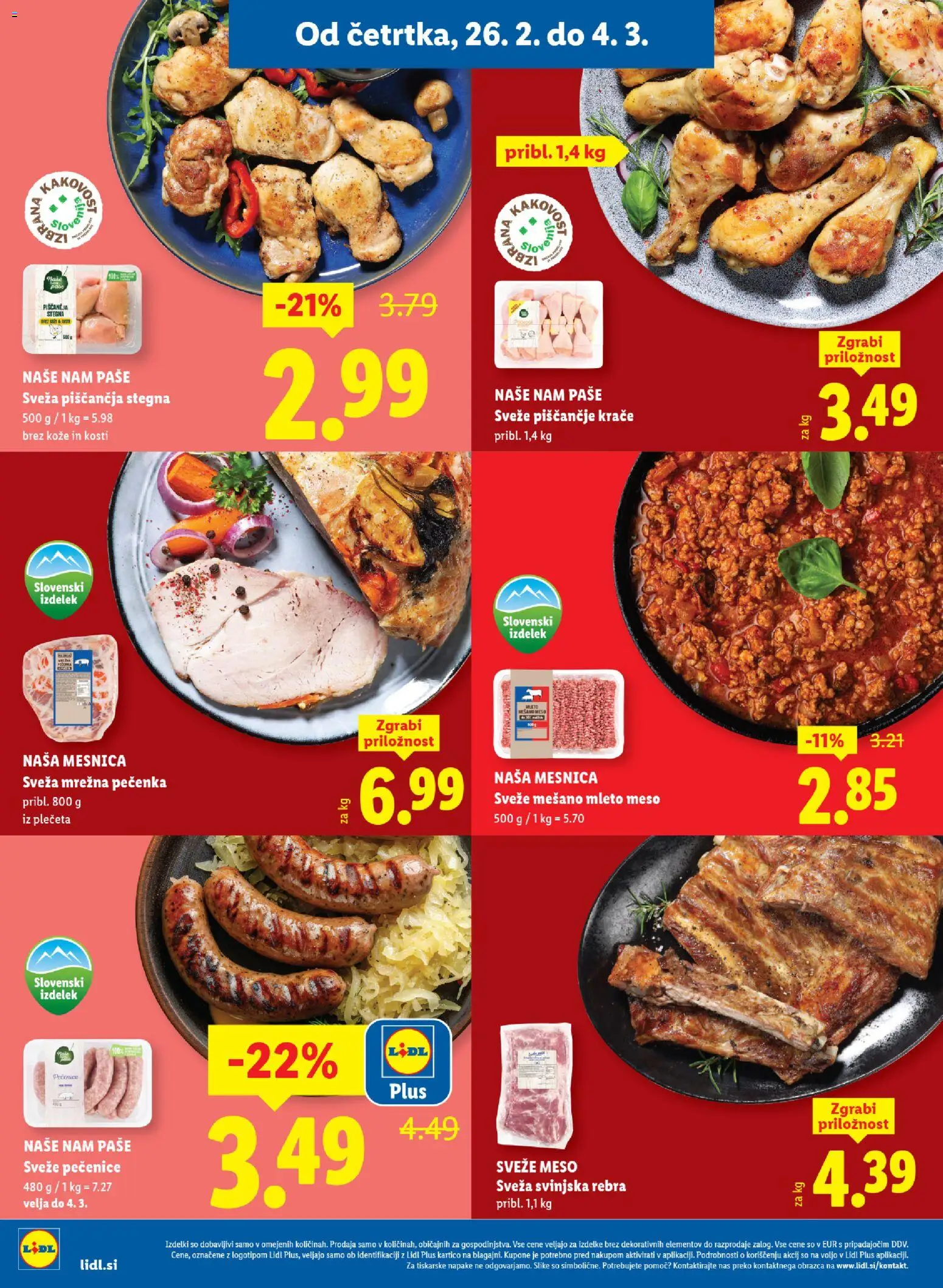 Novi Lidl katalog ponudbe – veljaven od 26.02.2026 | Stran: 2 | Izdelki: Mleto meso