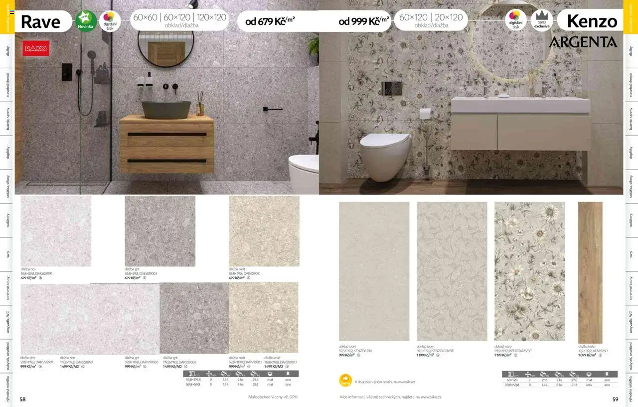 Siko koupelny katalog Koupelny 2025/2026 od 14.10.2025 | Strana: 30 | Produkty: Dlažba, Kenzo, Wc