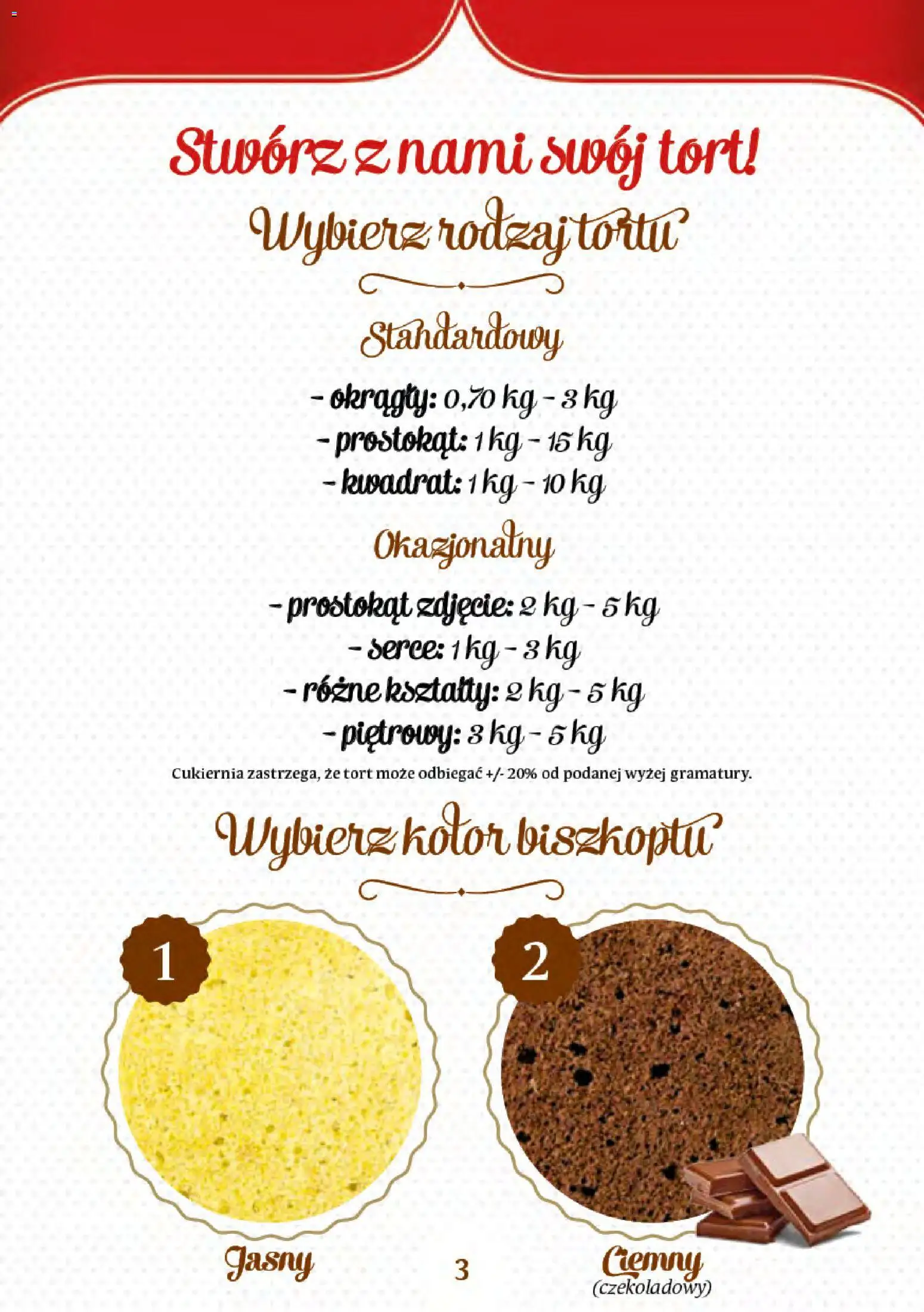 Topaz gazetka - Torty od 27.04.2026 | Strona: 3 | Produkty: Tort