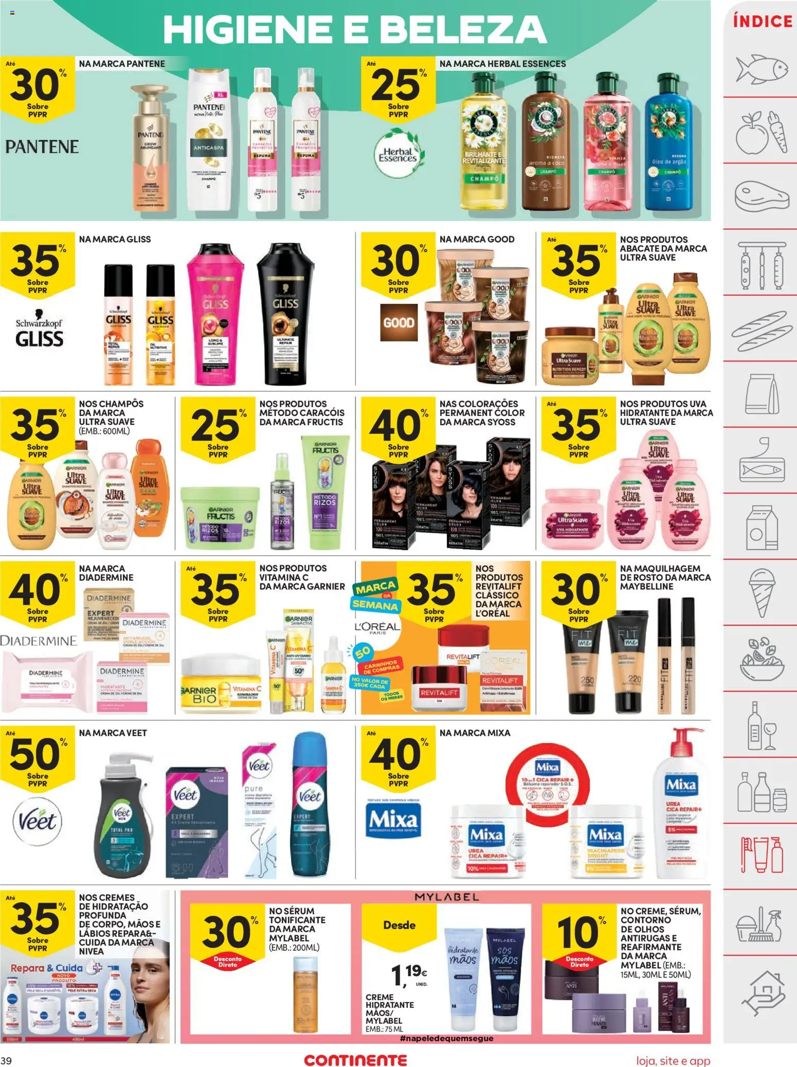 Continente folheto │ válido de 20.01.2026 | Página: 39 | Produtos: Shampoo, Maquilhagem, Óleo, Abacate