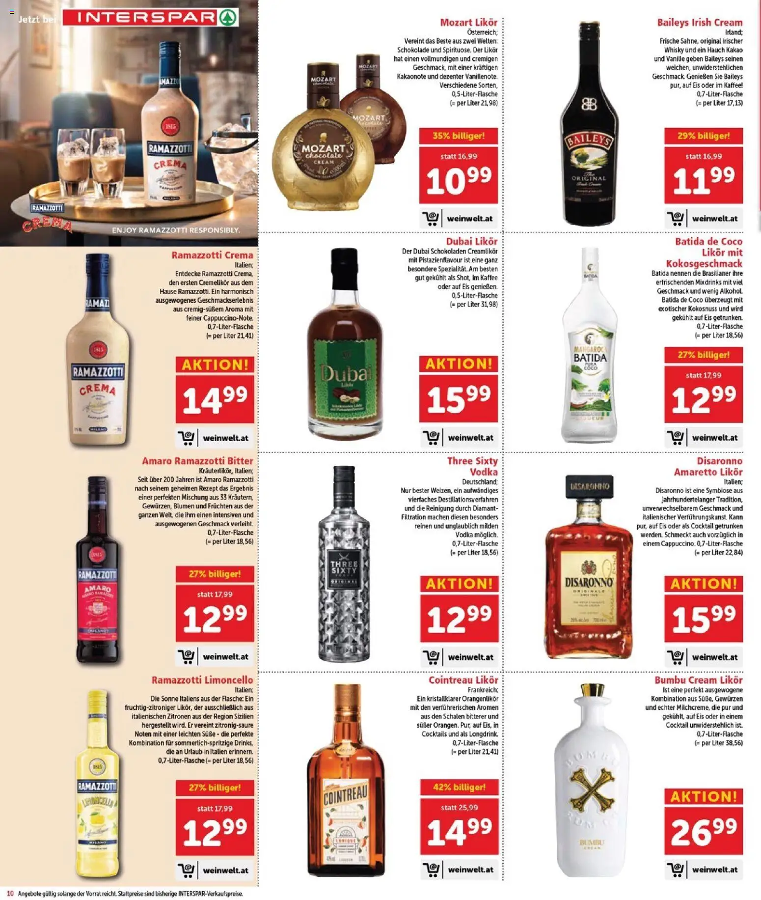 Interspar Flugblatt - Burgenland gültig ab 17.03.2026 | Seite: 10 | Produkte: Eis, Kaffee, Schokolade