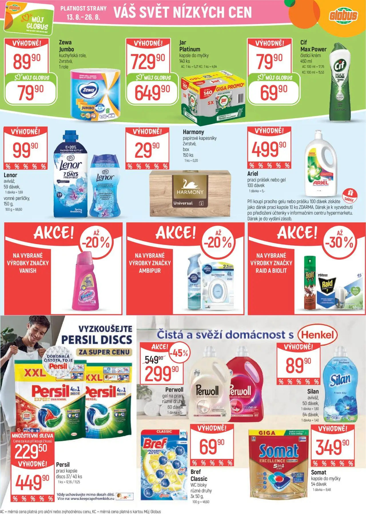 Globus leták - Liberec od 13.08.2025 | Strana: 34 | Produkty: Perwoll, Zewa, Somat, Persil