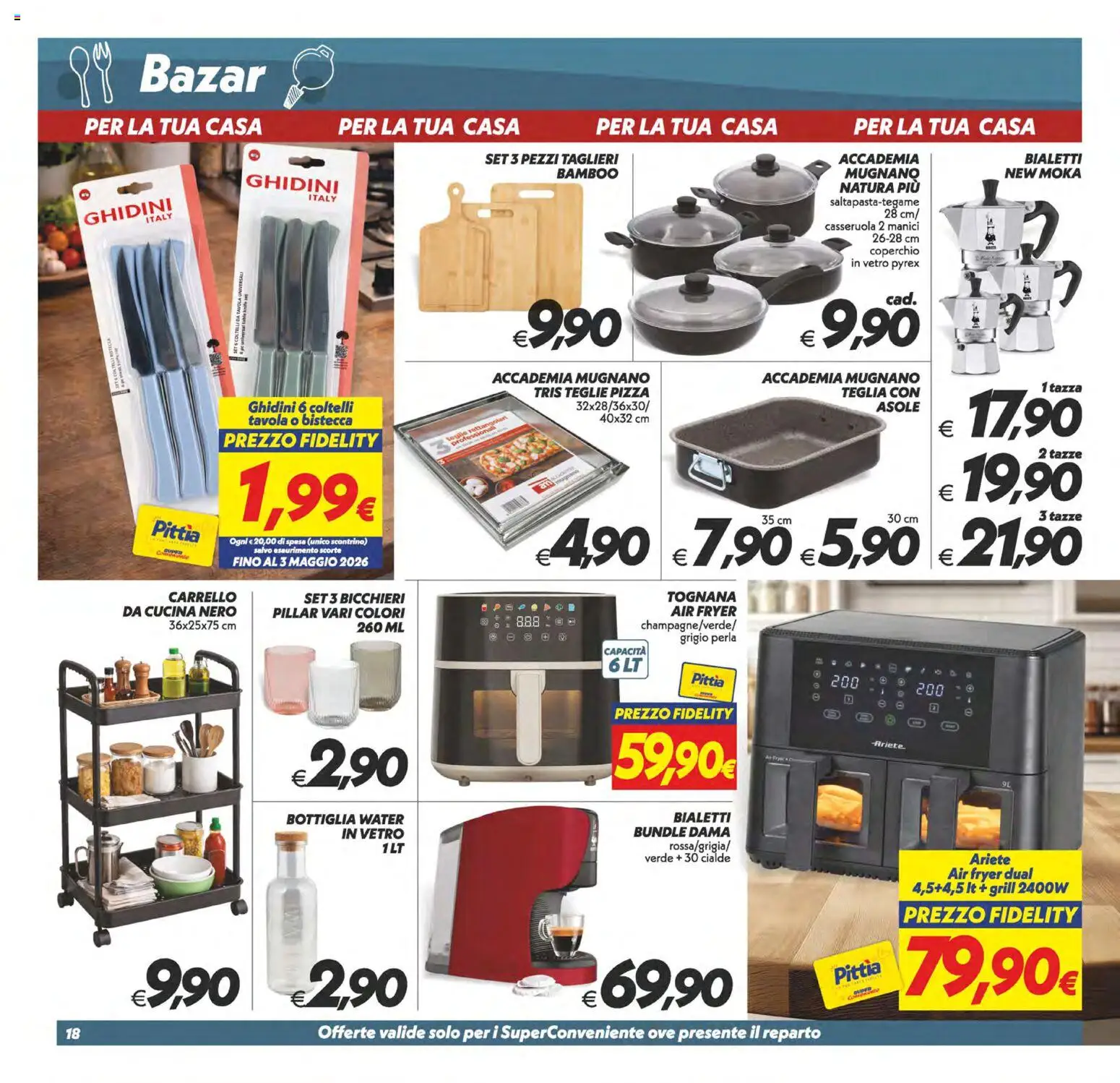 Volantino SuperConveniente del 07.04.2026 | Pagina: 18 | Prodotti: Teglia, Pizza, Carrello, Casseruola