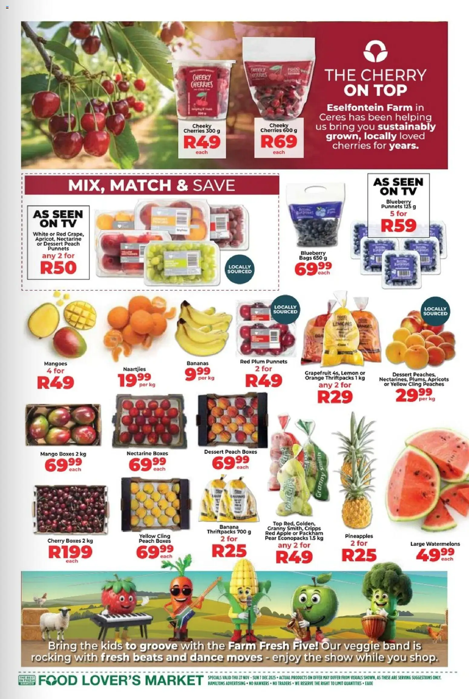 New Food Lover's Market catalogue – valid from 27.11.2025 | Page: 3 | Products: TV, Grapefruit, Lemon, Peach