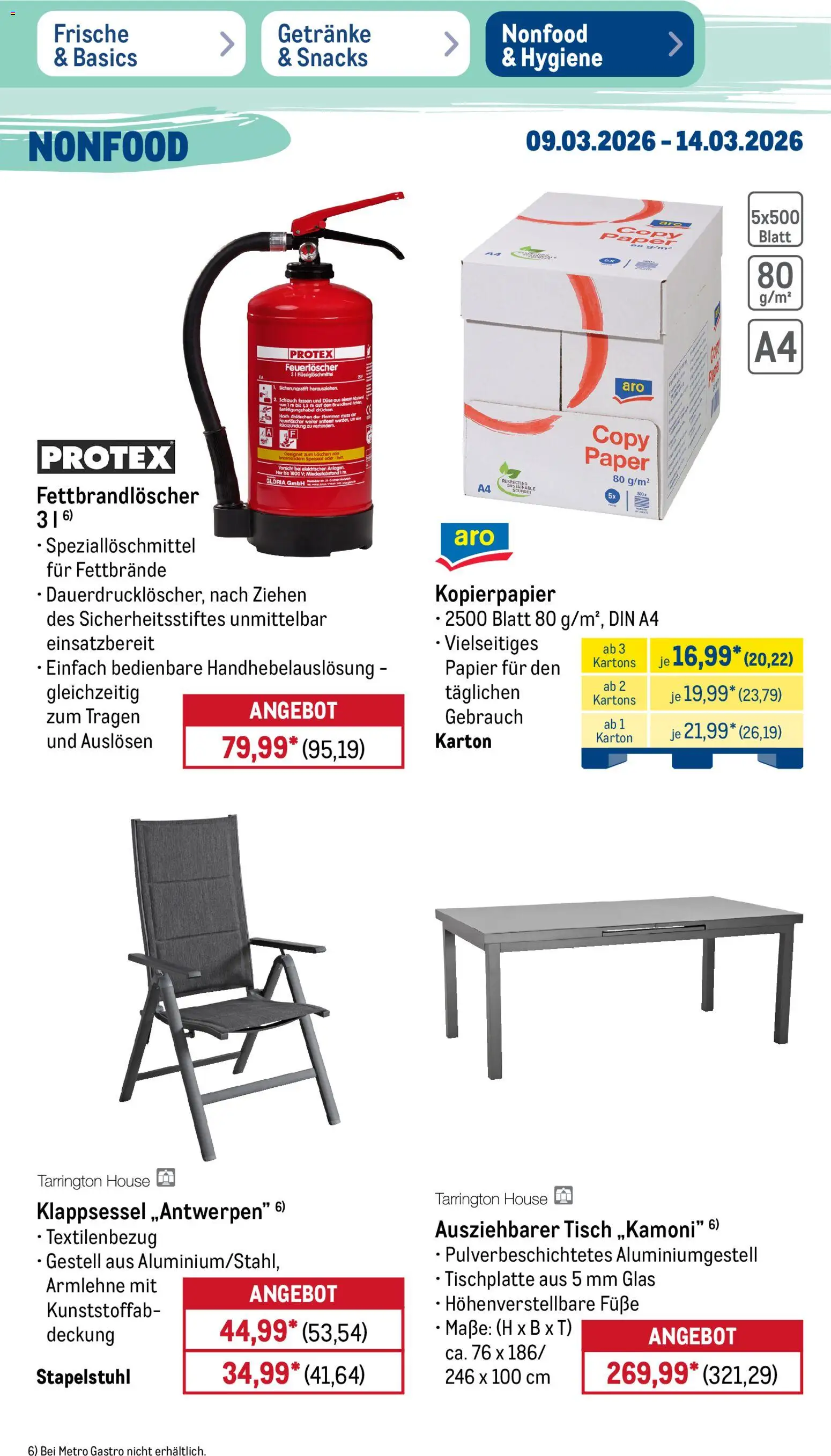 Metro Prospekt 	 – gültig ab 09.03.2026 | Seite: 48 | Produkte: Tisch
