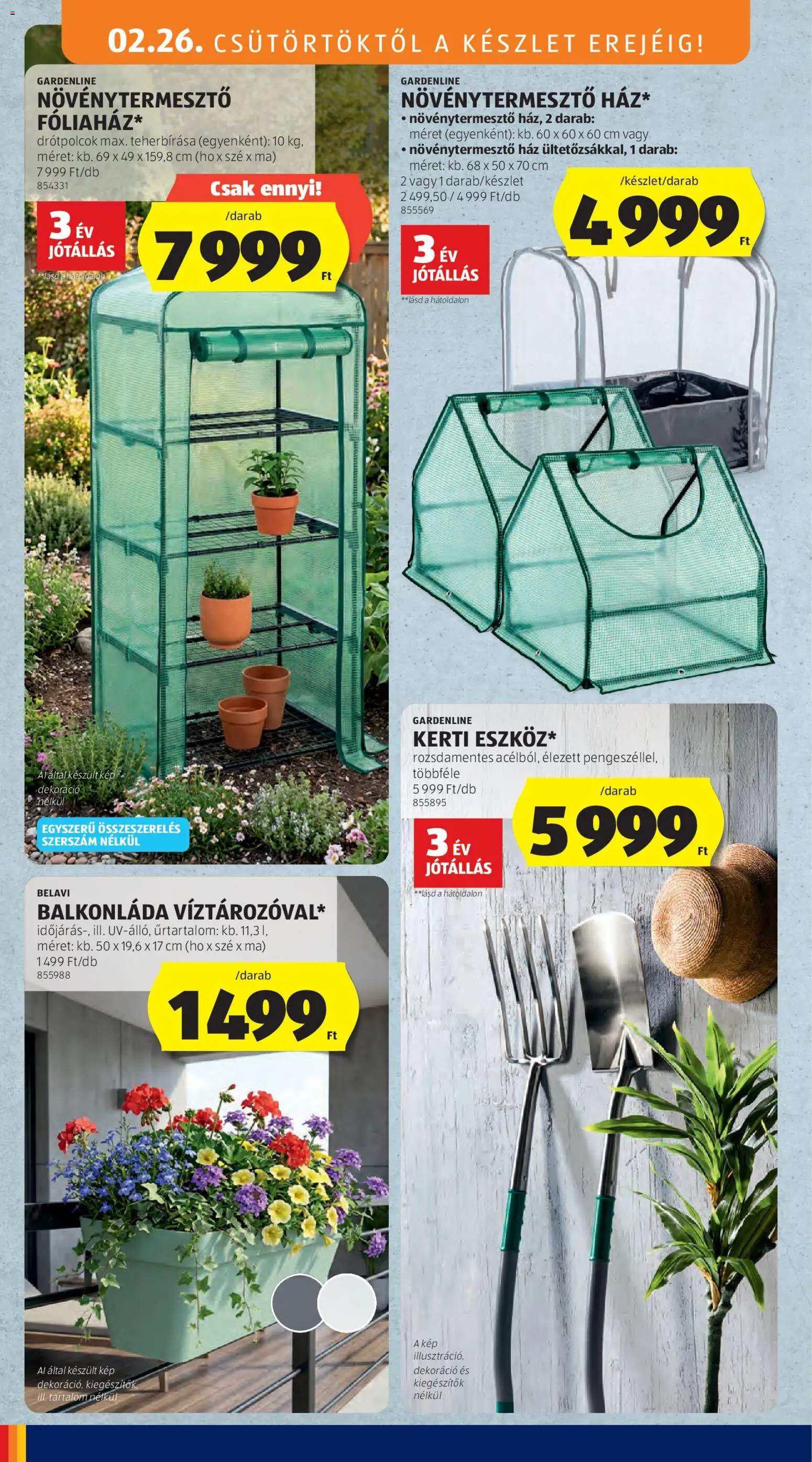 Aldi akciós ujság - amely érvényes a következő dátumtól: 26.02.2026 | Oldal: 2 | Termékek: Balkonláda, Dekoráció