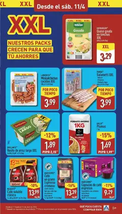 Vista previa HOFBURGER® Queso gouda en lonchas XXL, Queso gouda en lonchas XXL, 600 g válido desde el 06.04.2026 | Página: 29 | Productos: Café, Pasta, Μηχανή καφέ, Queso Gouda