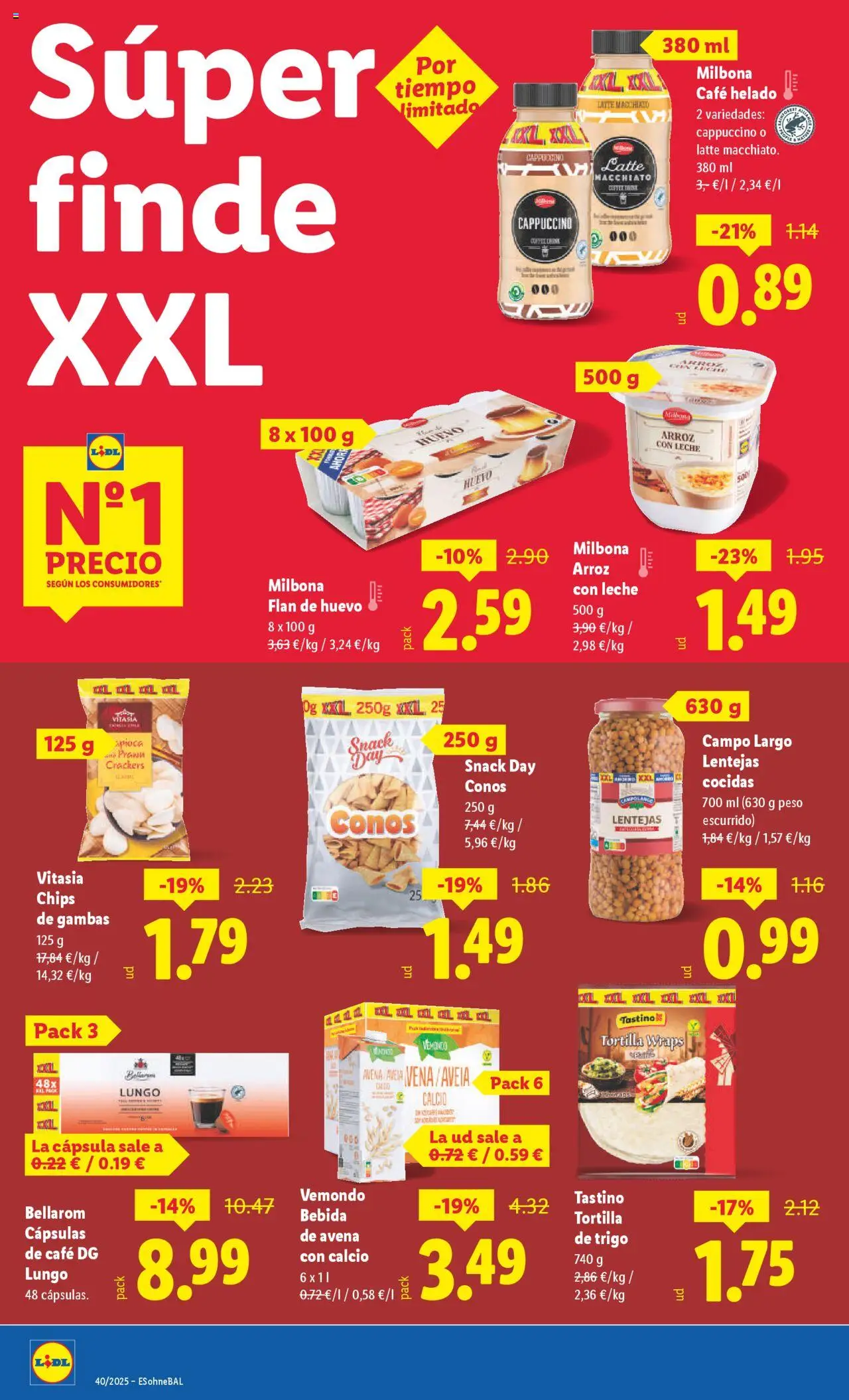 Lidl folleto │ válido desde el 29.09.2025 | Página: 16 | Productos: Leche, Arroz, Bebida de avena, Peso