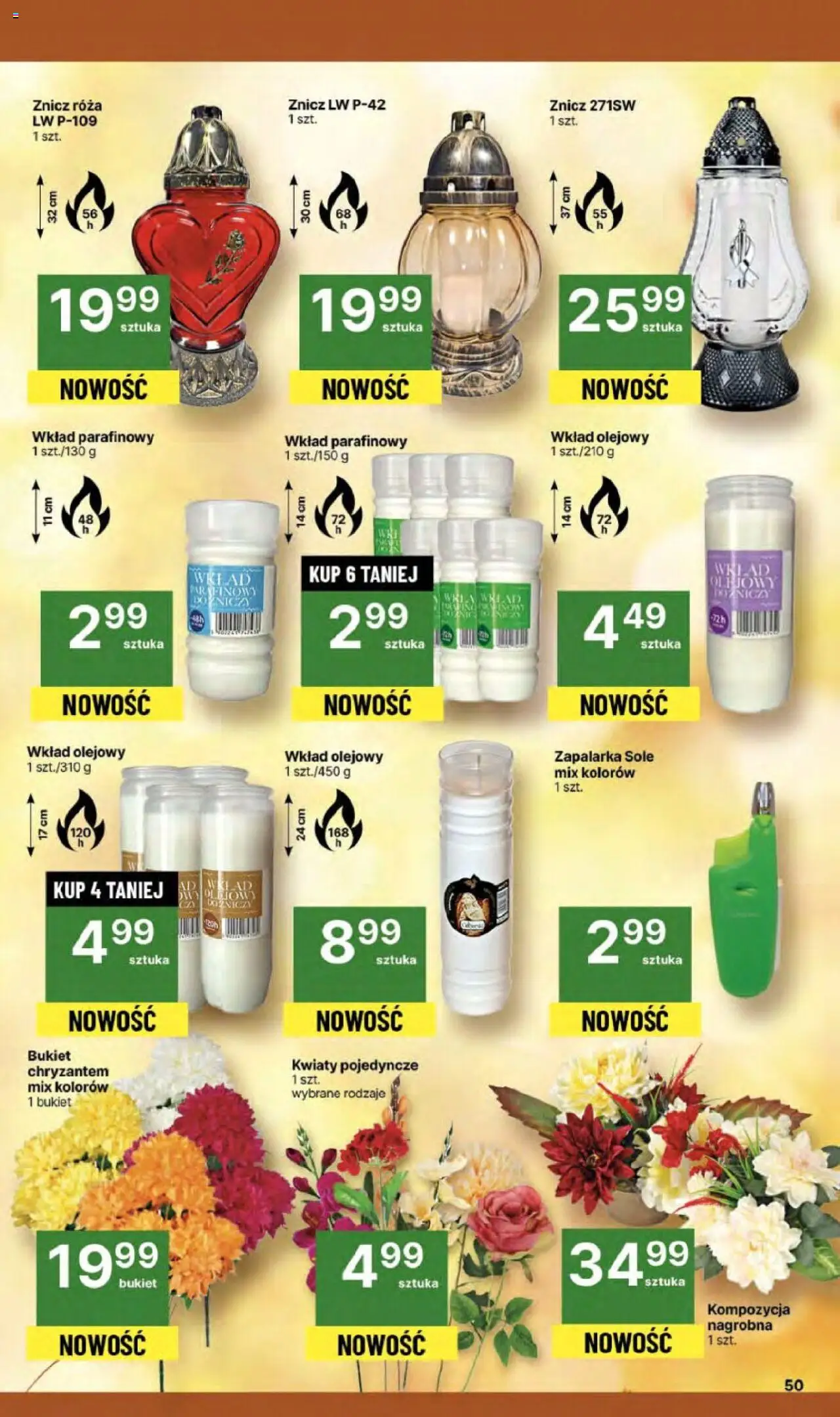 Delikatesy Centrum Gazetka od 09.10.2025 | Strona: 50 | Produkty: Kwiaty