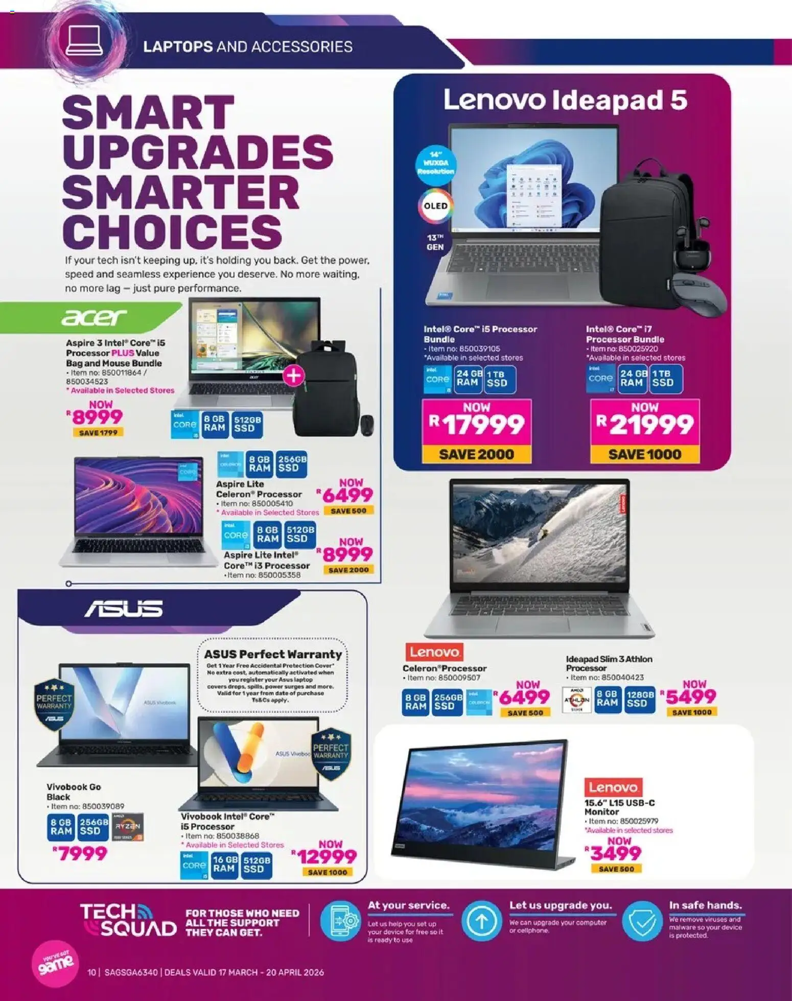 Game Catalogue valid from 17.03.2026 | Page: 10 | Products: Computer, Date, Monitor, Bag