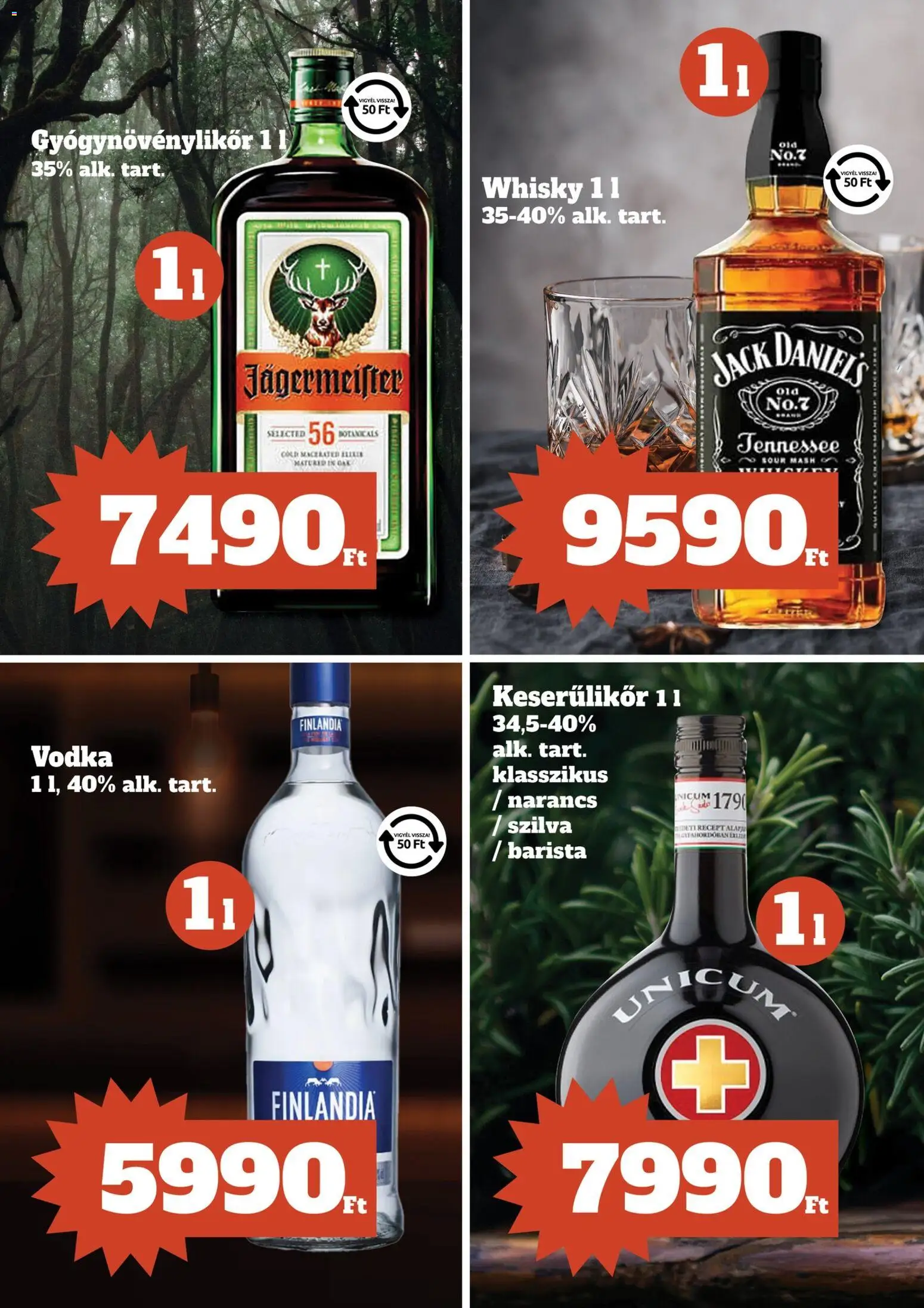 Family Diszkont akciós ujság - amely érvényes a következő dátumtól: 02.04.2026 | Oldal: 9 | Termékek: Jägermeister, Szilva, Vodka, Whisky