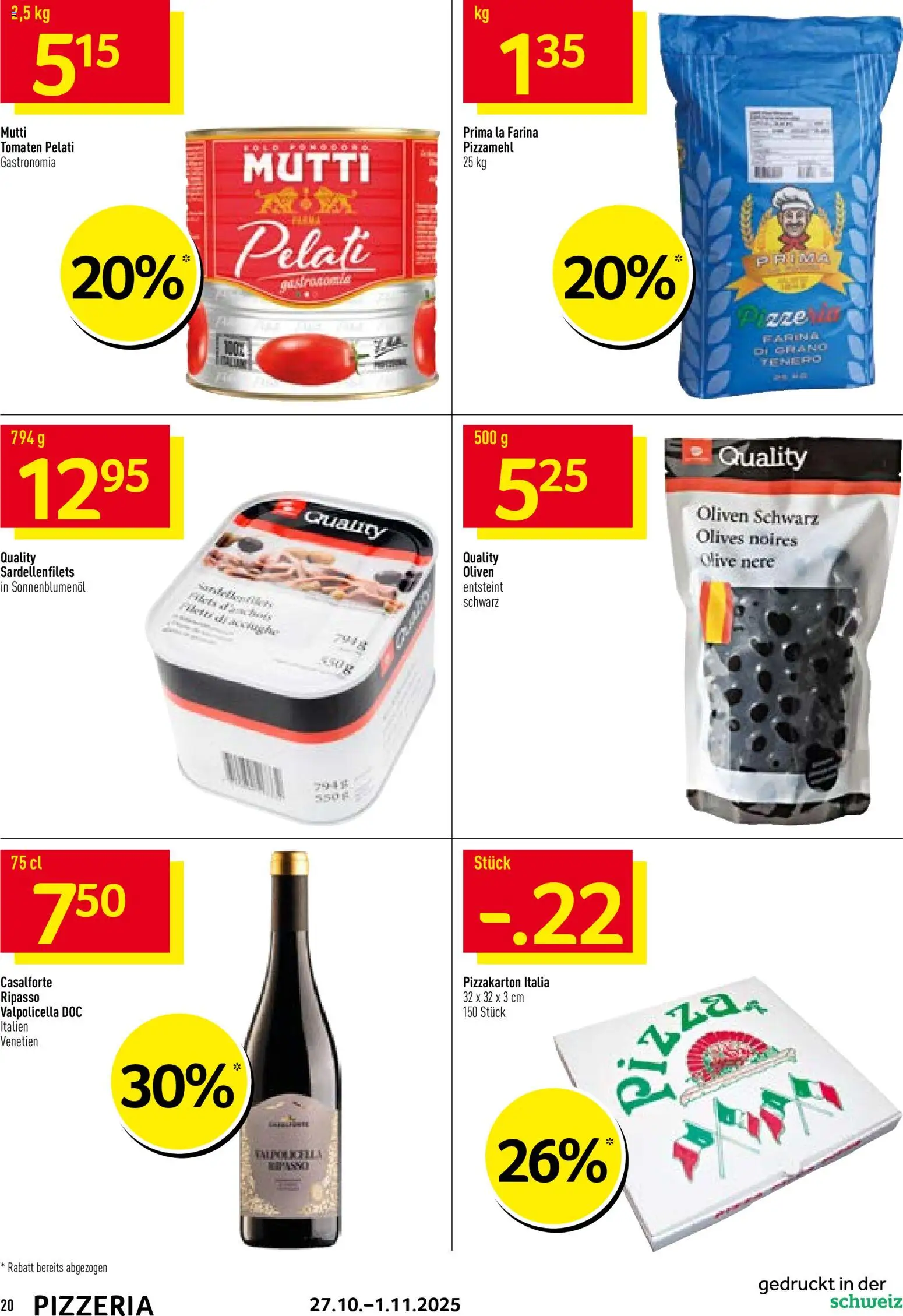 Prodega Aktionen Pizzeria – gültig ab 27.10.2025 | Seite: 20 | Produkte: Tomaten