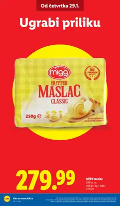 Mi99 maslac, 82% m. m., 250 g - pregled Lidl kataloga - važi od 29.01.2026 | Strana: 4