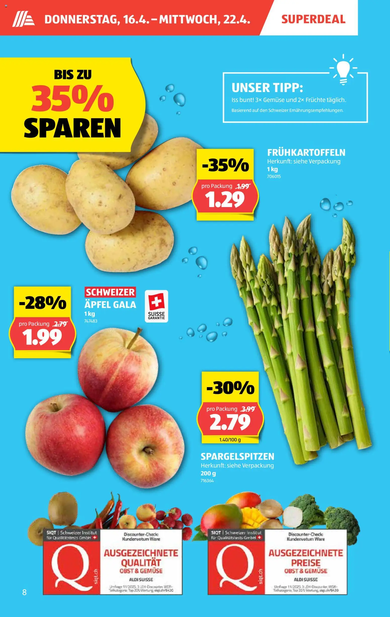 Aldi aktionen – gültig ab 16.04.2026 | Seite: 9 | Produkte: Äpfel, Gemüse, Früchte