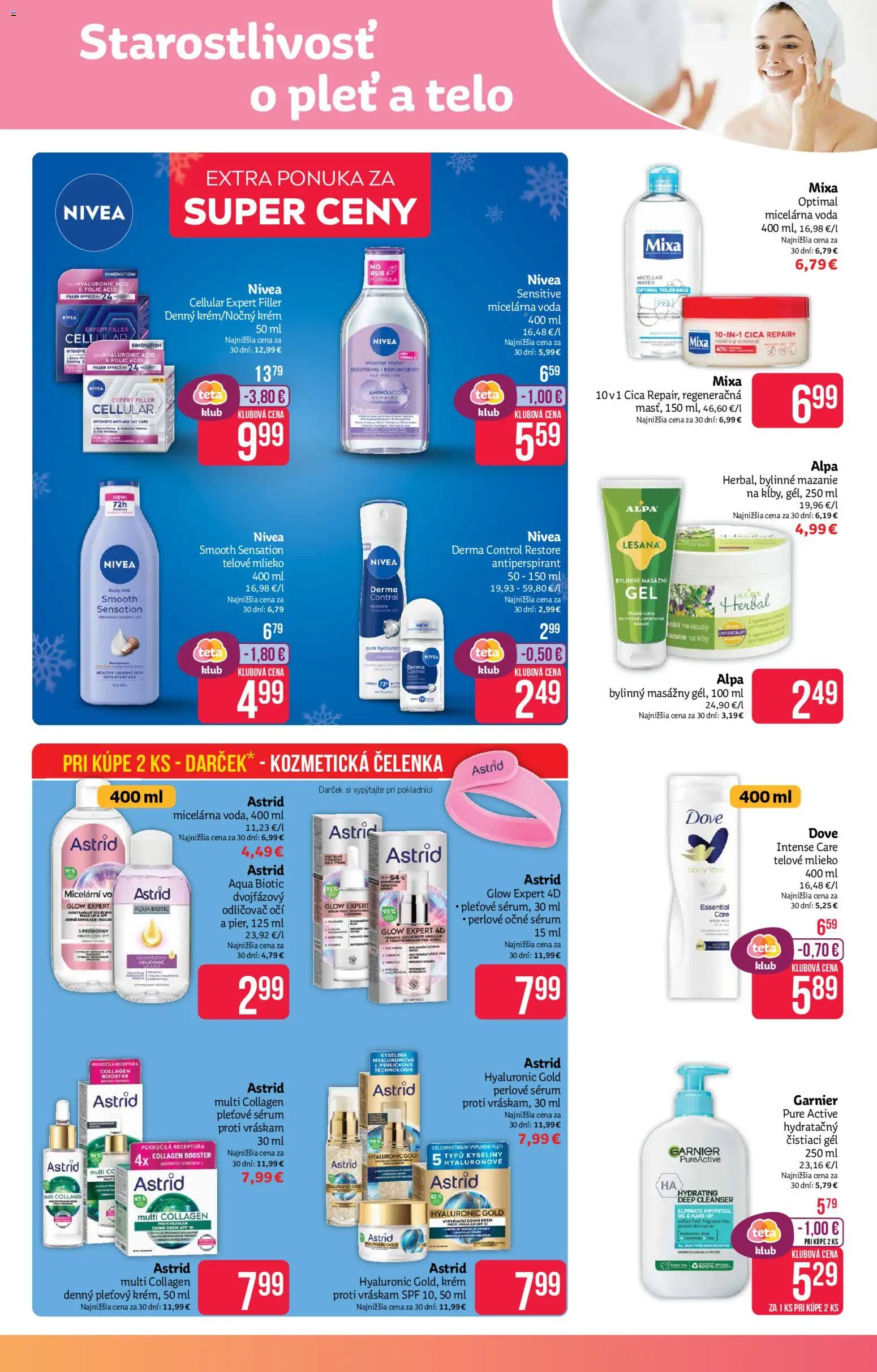 Nové Teta drogerie akcie – leták je platný od 19.01.2026 | Strana: 5 | Produkty: Odličovač očí, Telové mlieko, Alpa, Krém