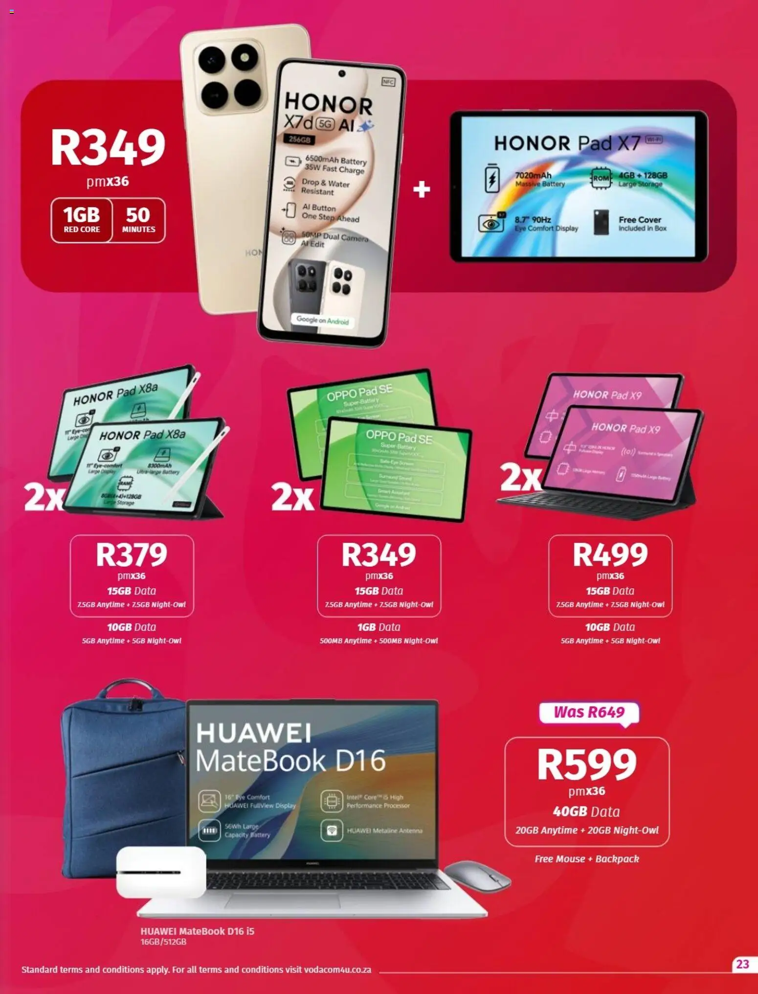 New Vodacom catalogue – valid from 09.12.2025 | Page: 23 | Products: Data, Mouse, Backpack, Box