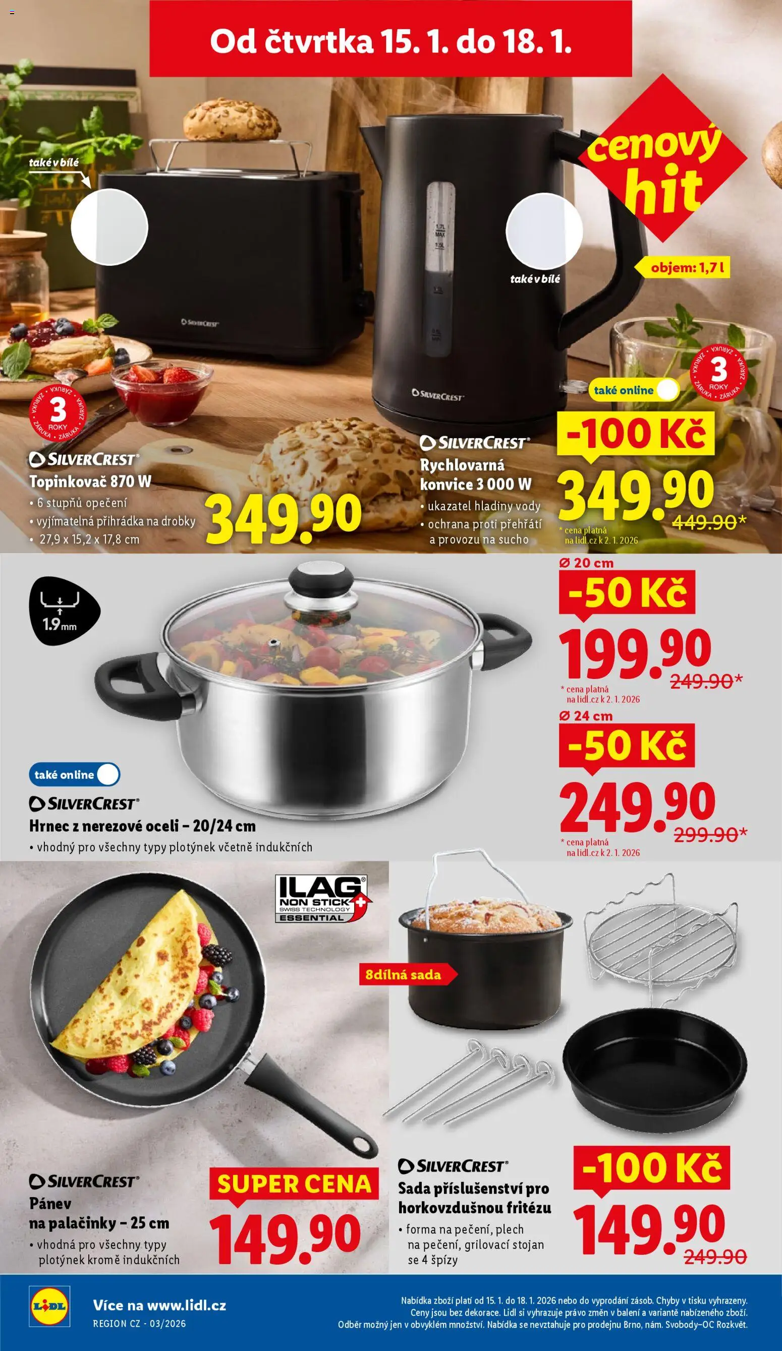 Lidl leták od 15.01.2026 | Strana: 30 | Produkty: Pánev, Hrnec, Konvice, Palačinky