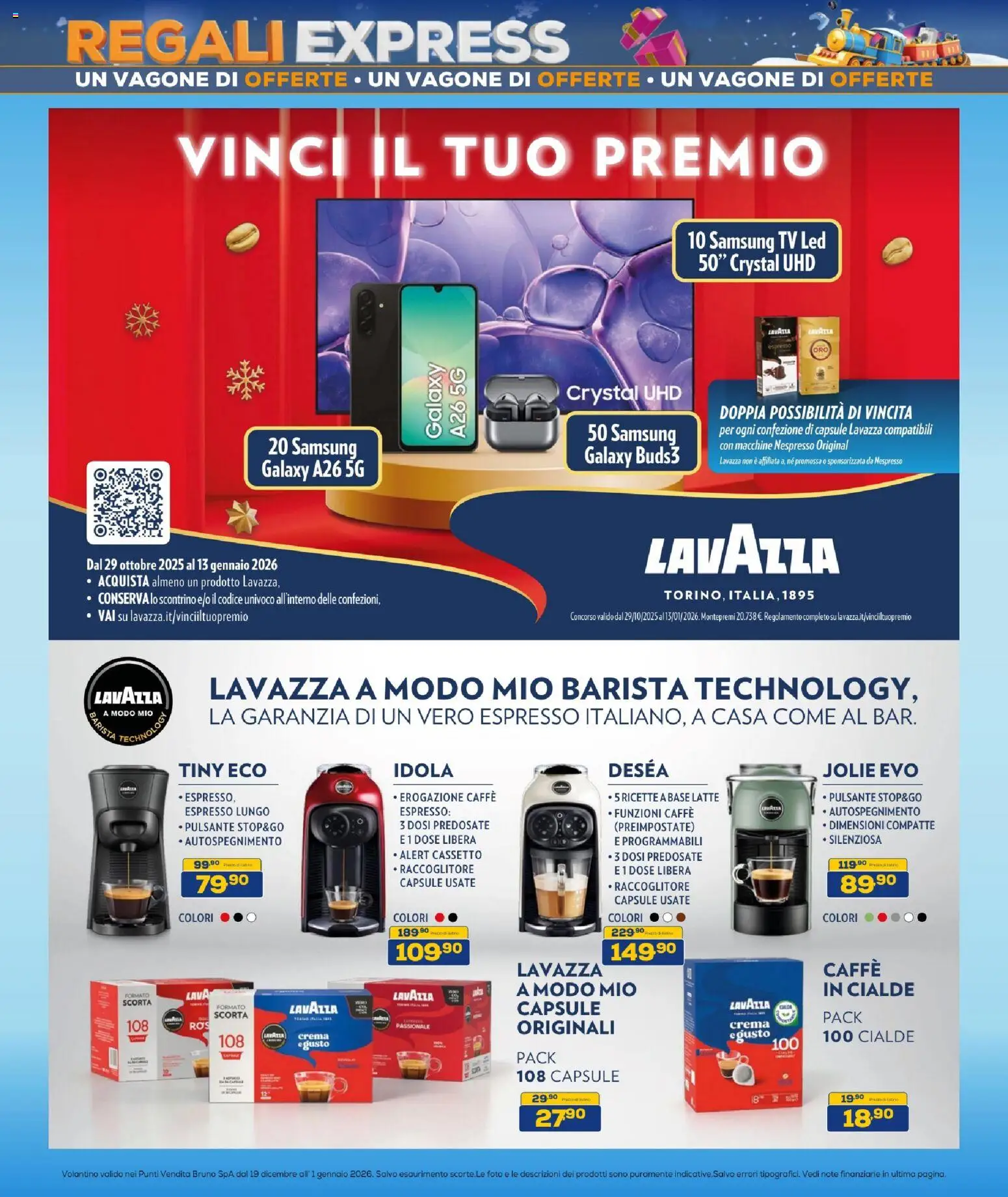 Volantino BRUNO del 19.12.2025 | Pagina: 33 | Prodotti: Crema, Latte, Lavazza, Samsung