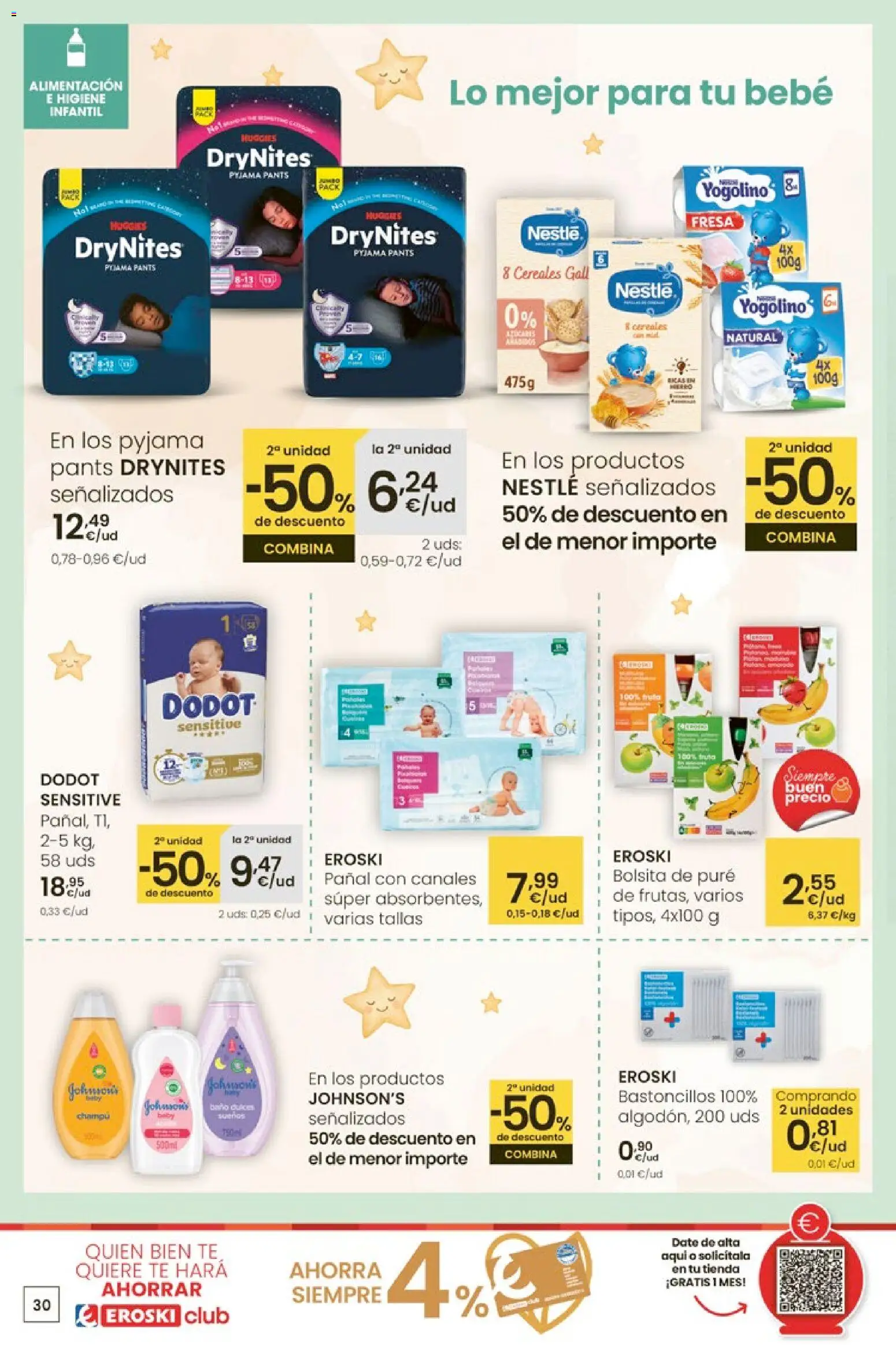 Eroski - 50 de descuento │ válido desde el 26.02.2026 | Página: 30 | Productos: Cereales, Té, Baño
