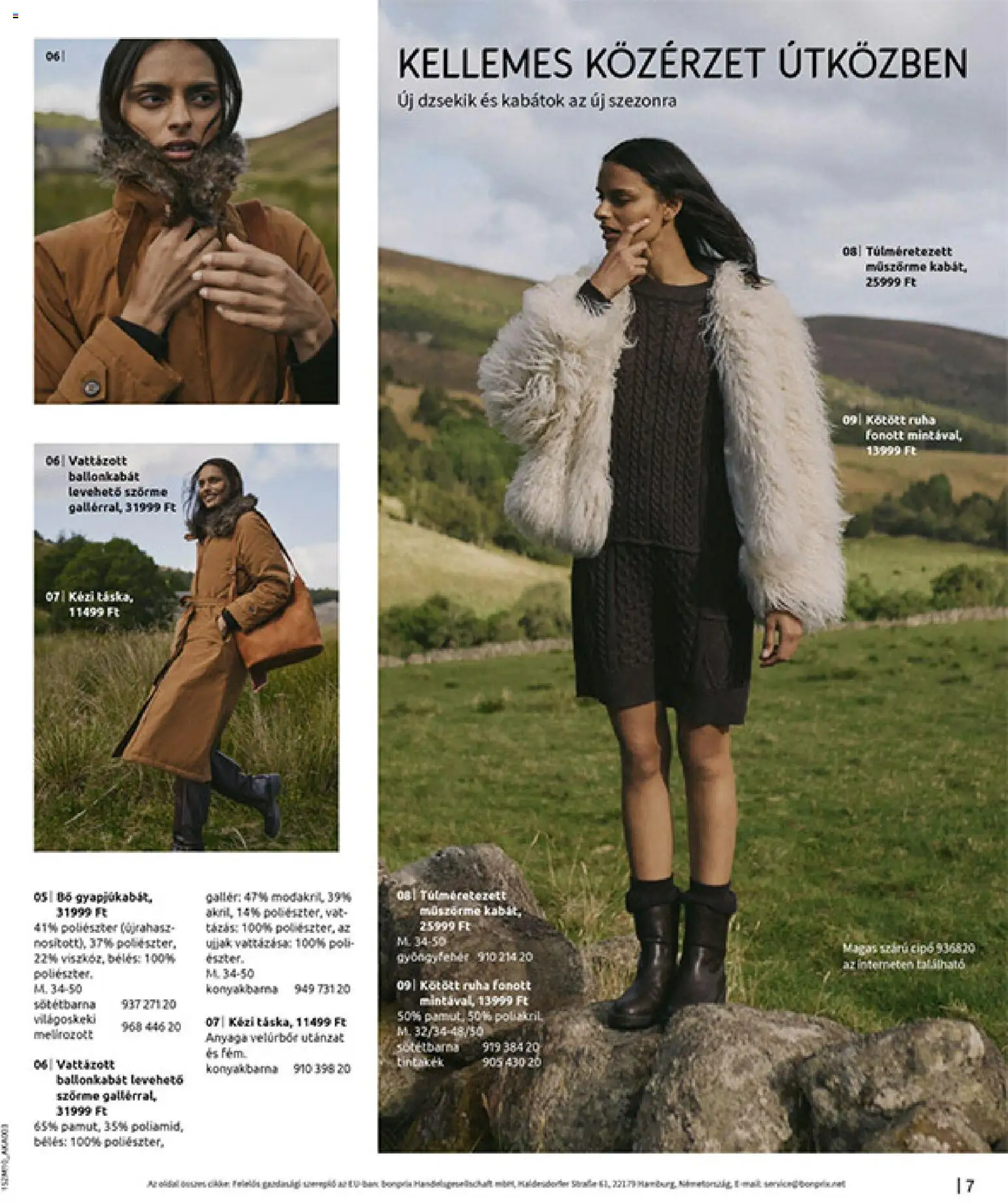 Bonprix akciós ujság - amely érvényes a következő dátumtól: 24.11.2025 | Oldal: 9 | Termékek: Ballonkabát, Ruha