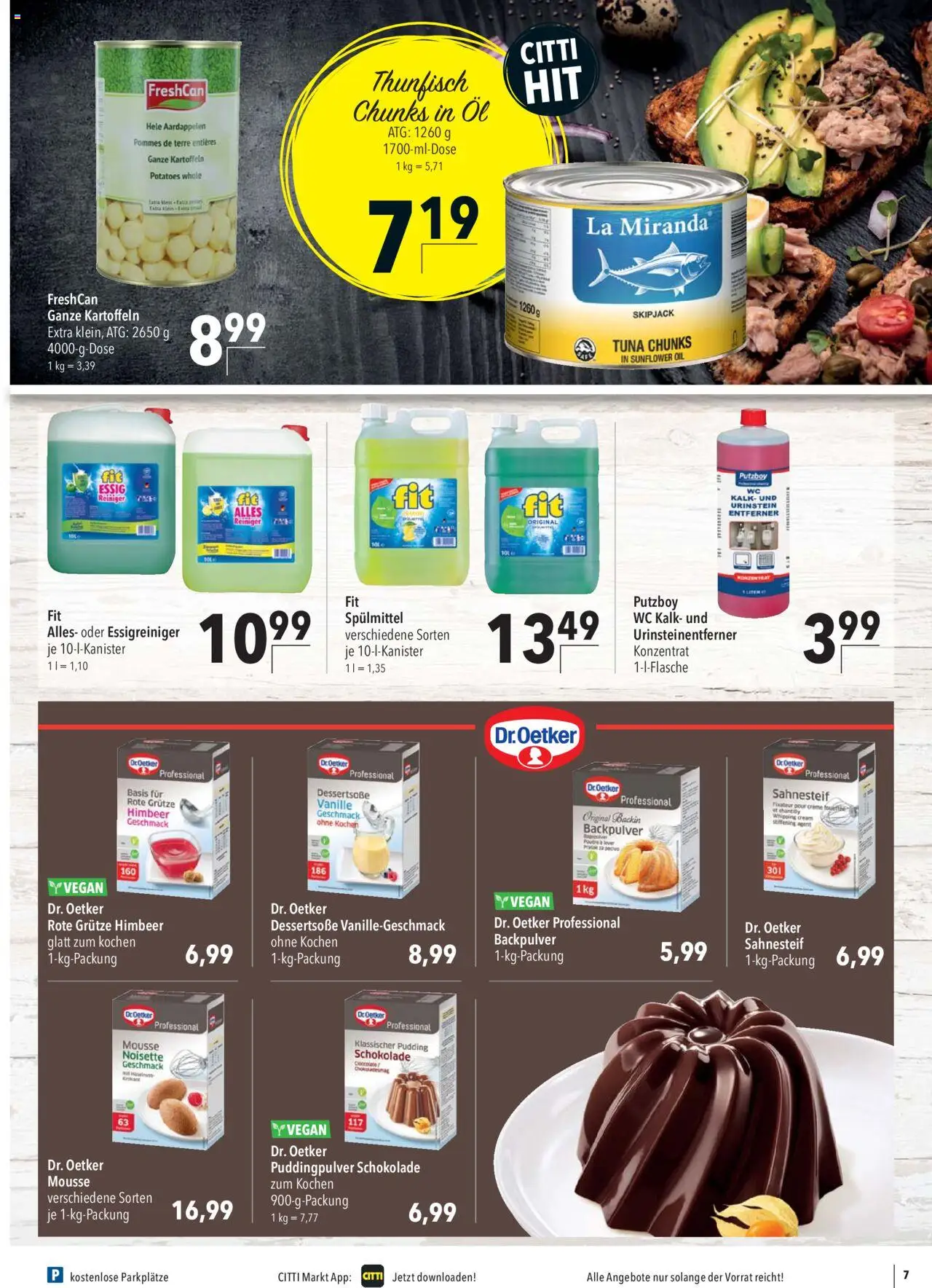 CITTI Markt - Aktuelle Angebote für Profis - gültig ab dem 13.08.2025 | Seite: 7 | Produkte: Öl, Thunfisch, Schokolade, Essig