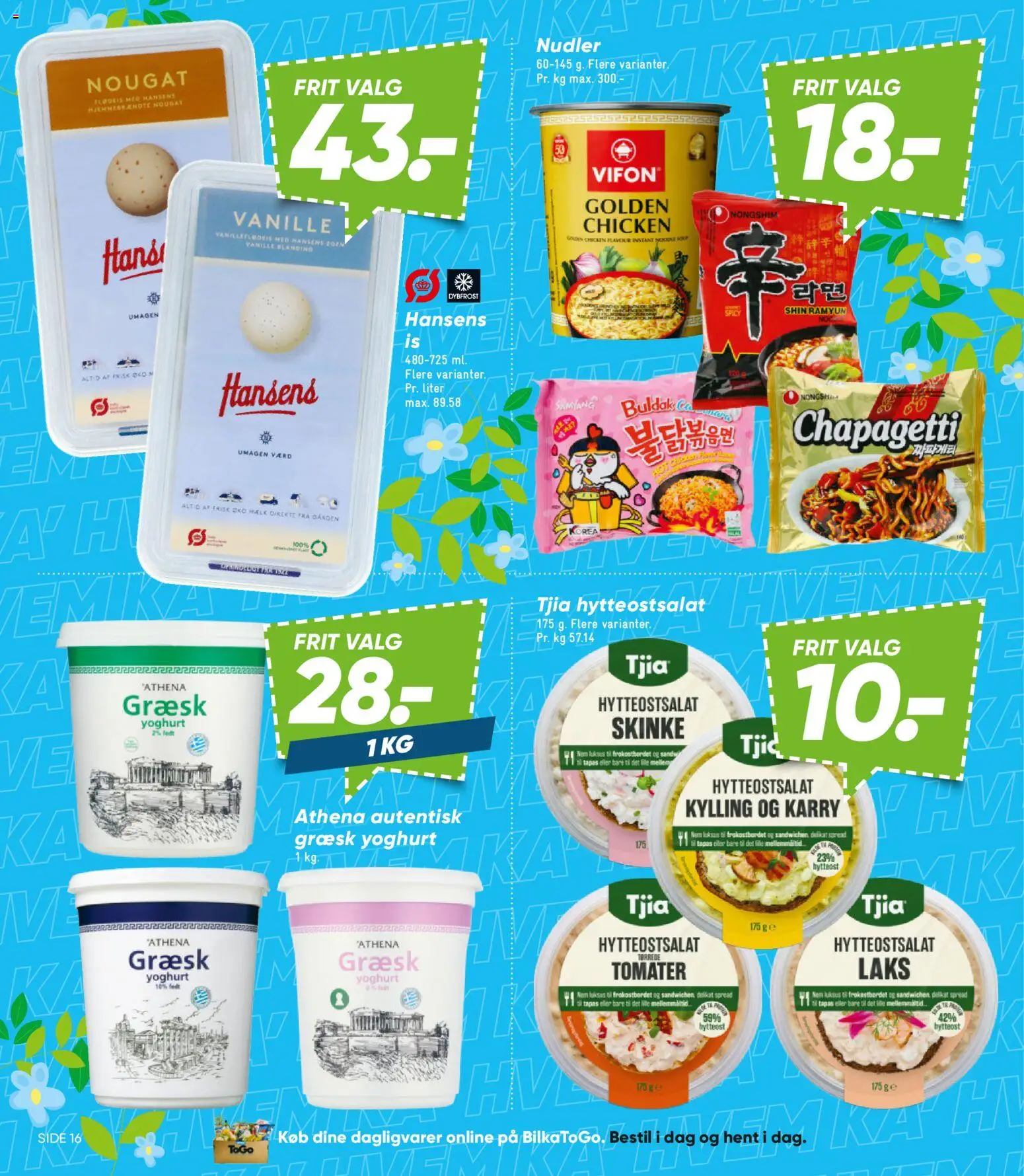 Bilka tilbudsavis – gyldig fra 10.04.2026 | Side: 21 | Produkter: Mælk, Skinke, Tomater, Nudler