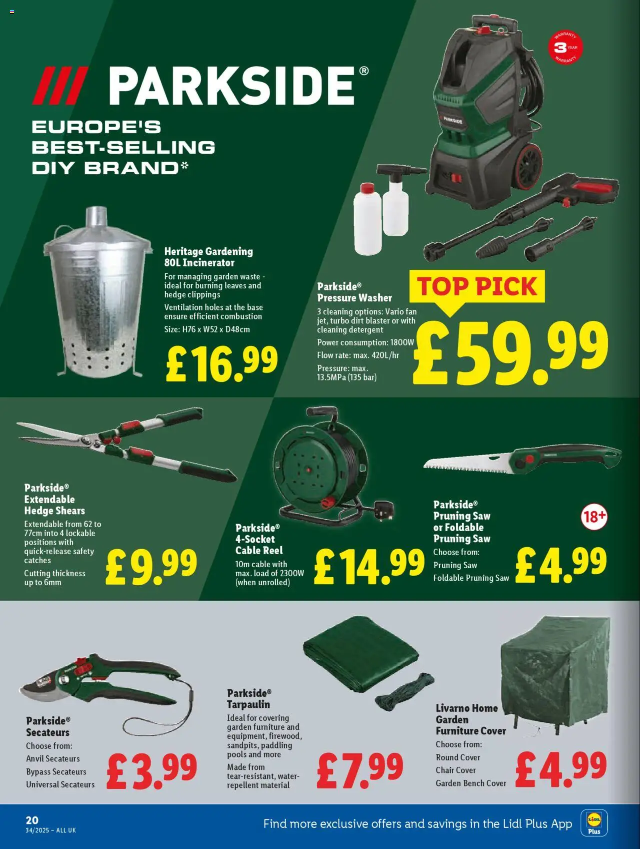  | Page: 22 | Products: Chair, Pressure washer, Anvil secateurs, Fan