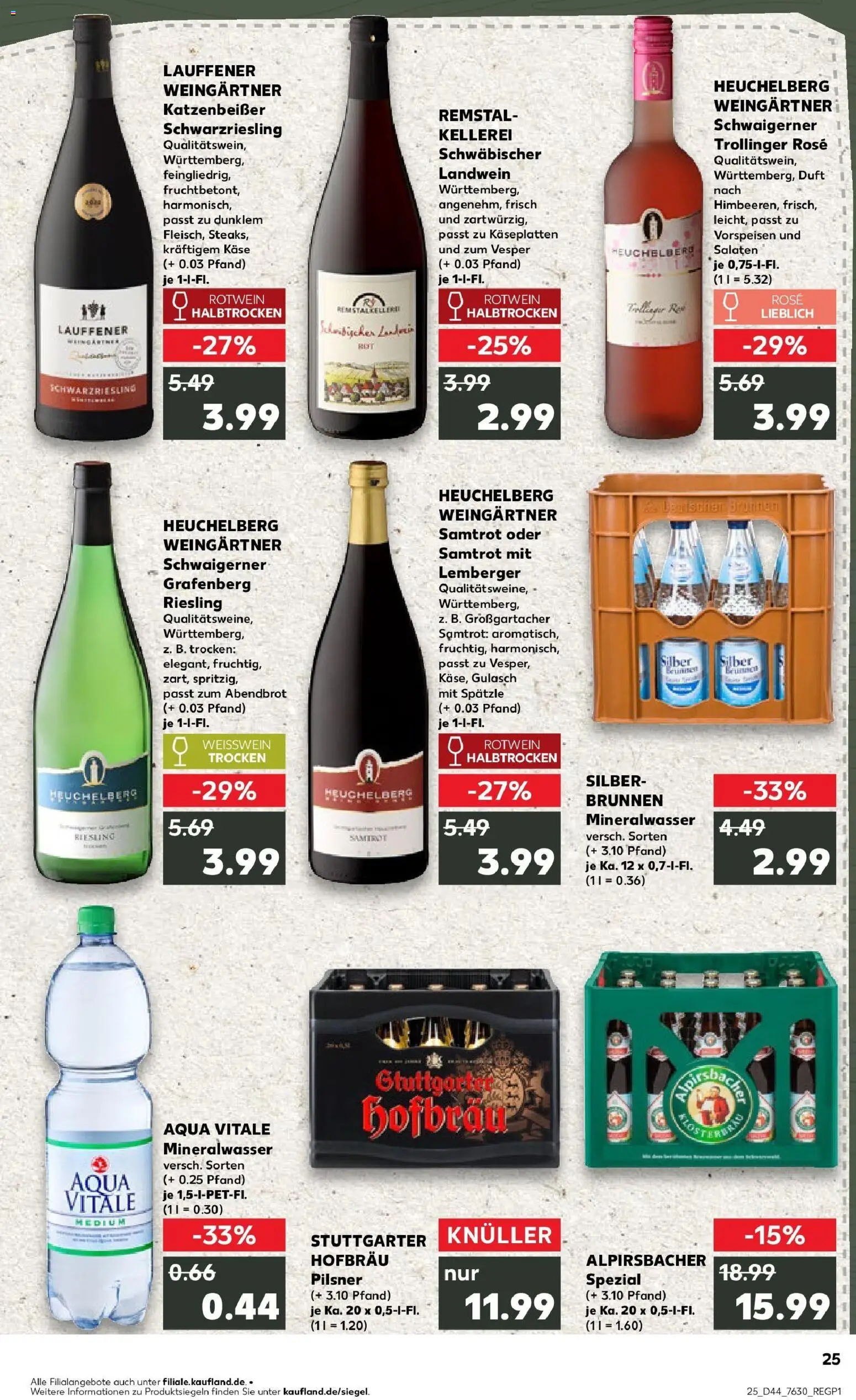 Kaufland prospekt Nagold	 – gültig ab 30.10.2025 | Seite: 25 | Produkte: Rotwein, Rotwein halbtrocken, Duft, Gulasch