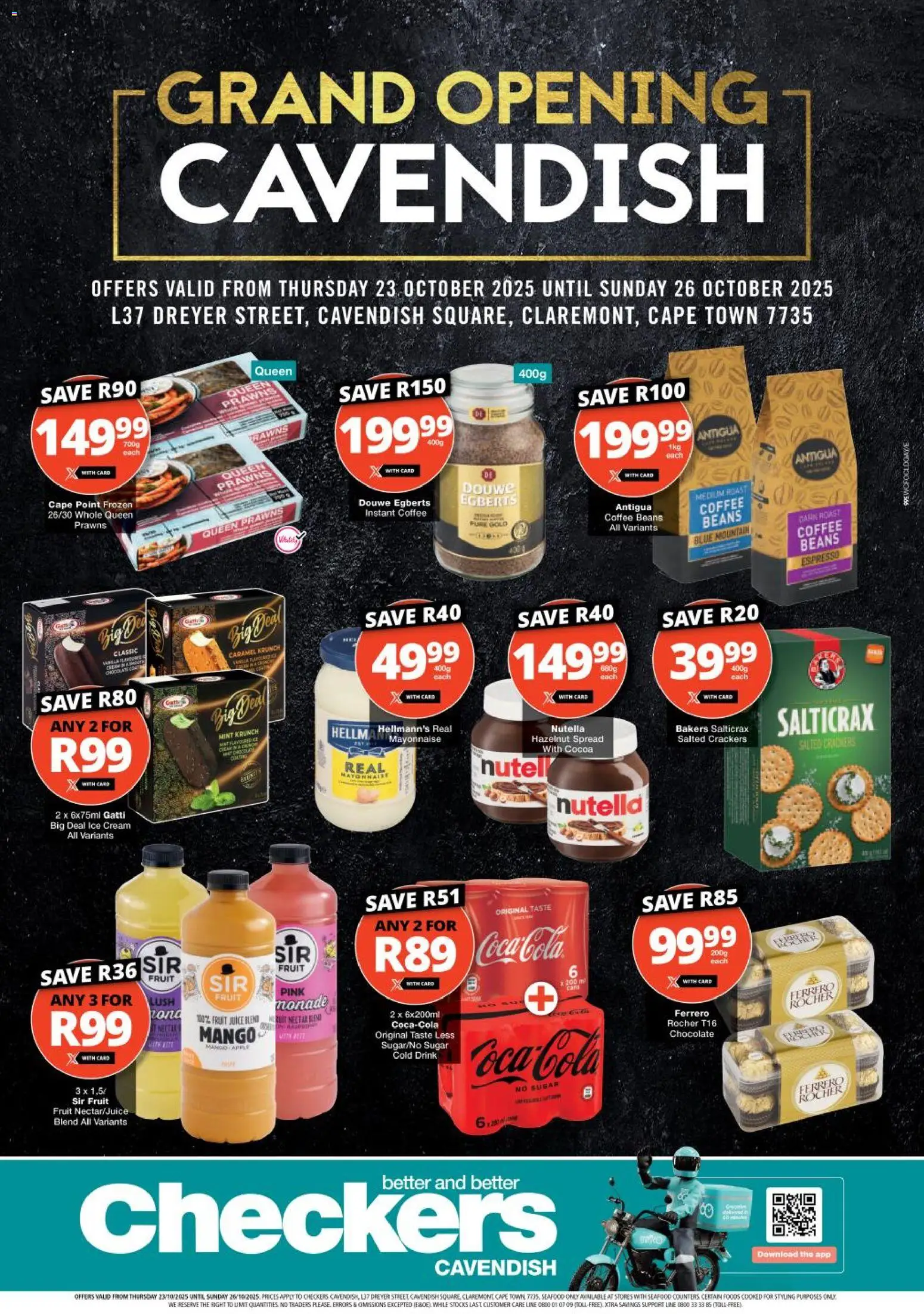 New Checkers catalogue – valid from 22.10.2025 | Page: 1 | Products: Coffee, Fruit, Sugar, Caramel