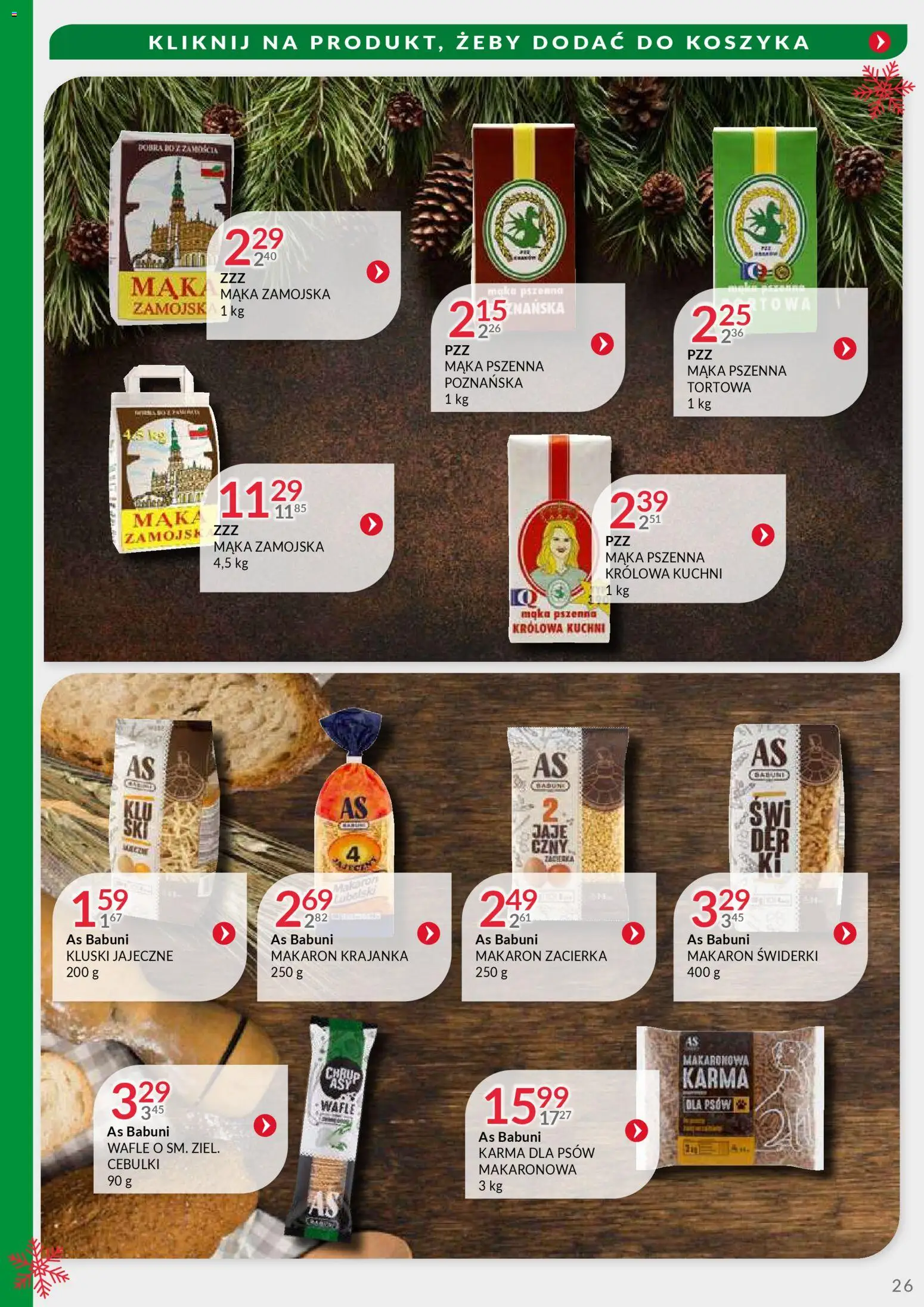 Eurocash Gazetka - Oferta Handlowa MR Południowy Wschód od 24.11.2025 | Strona: 26 | Produkty: Wafle, Makaron, Karma dla psów