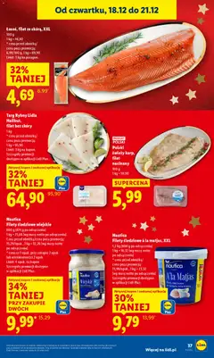 Pogląd oferty "Polski świeży karp, filet nacinany, Fresh Polish carp fillet, sliced" - ważna od 18.12.2025 | Strona: 39 | Produkty: Karp, Halibut