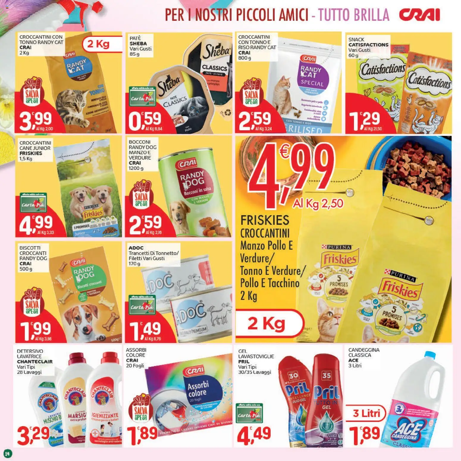 Volantino CRAI del 04.12.2025 | Pagina: 14 | Prodotti: Pollo, Verdure, Lavastoviglie, Tonno