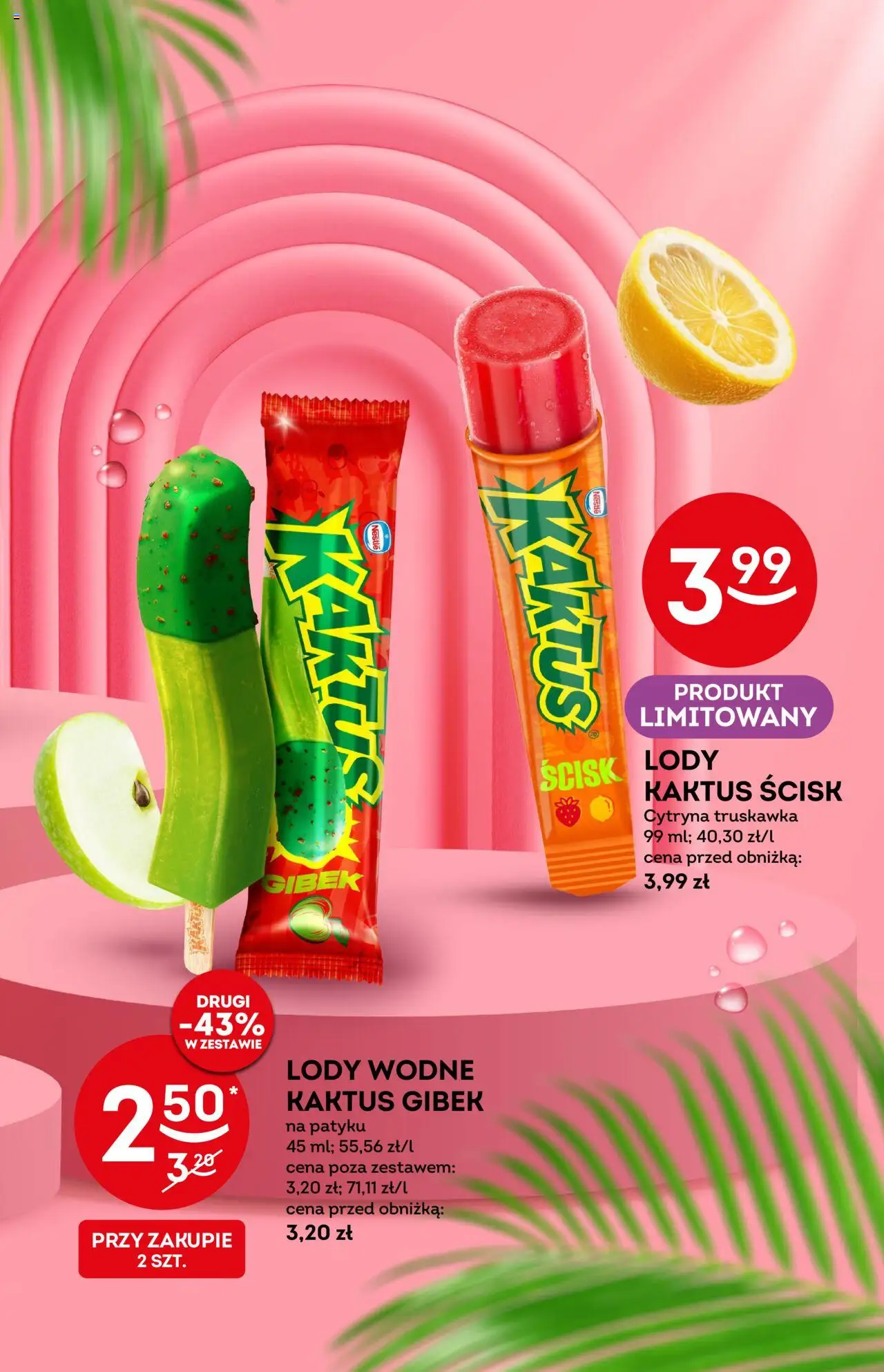 Żabka Gazetka - Lody od 30.07.2025 | Strona: 5 | Produkty: Cytryna, Lody Kaktus, Lody